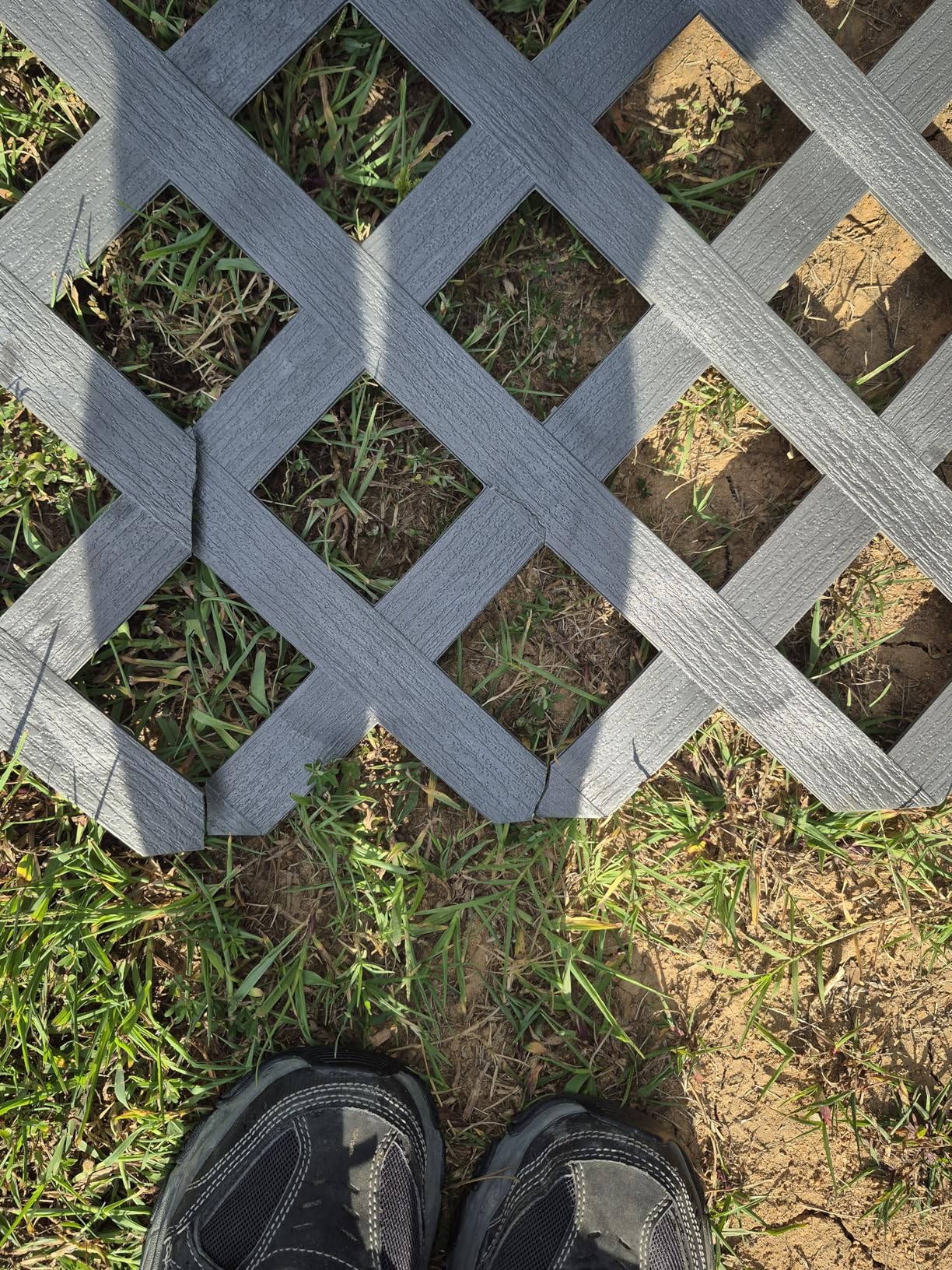 4 ft. x 8 ft. Nantucket Gray Garden Vinyl Lattice - Customer Photo 1