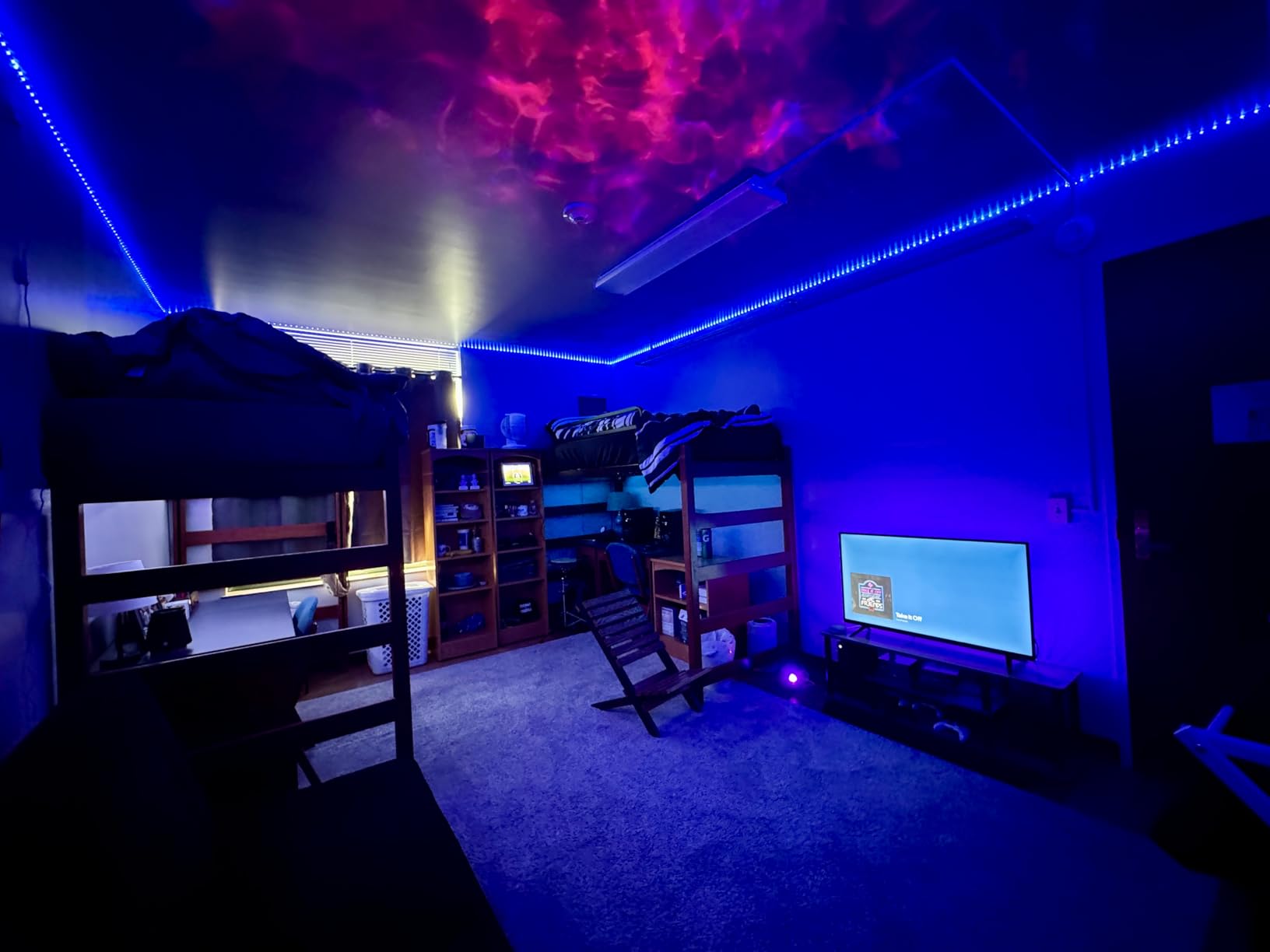 Furinno Turn-N-Tube No Tools 3D 3-Tier Entertainment TV Stand up to 50 inch TV, Round Tubes, Dark Brown / Black - Customer Photo 1