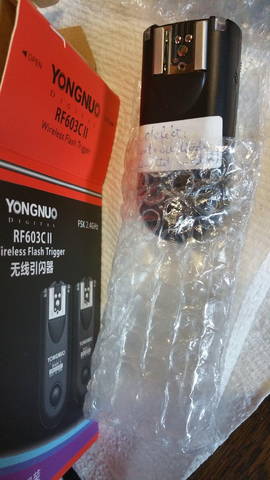 YONGNUO Wireless Shutter Release Flash Trigger RF-603II C1, for Canon DSLR 1100D / 1000D / 600D / 550D / 500D / 450D / 400D / 350D / 300D / 60D/70D customer photo 1