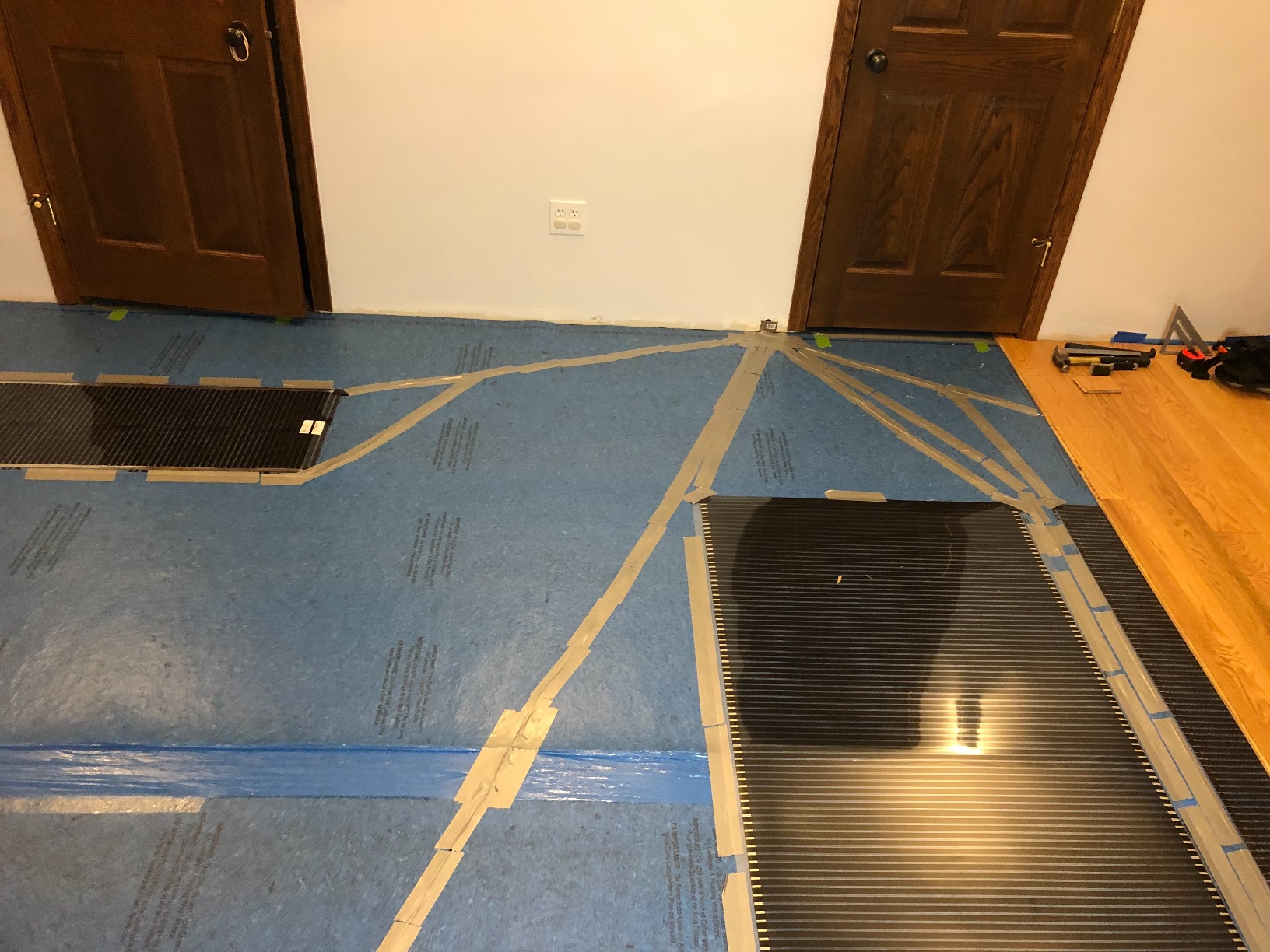 QuietWarmth Float QWARM3X10F120 Radiant Floor Heating Mat for Below Laminate, Wood, Luxury Vinyl Floating Flooring- Cuttable Mat Size 3'x10' 120 Volt (Covers 30sf) - Customer Photo 1