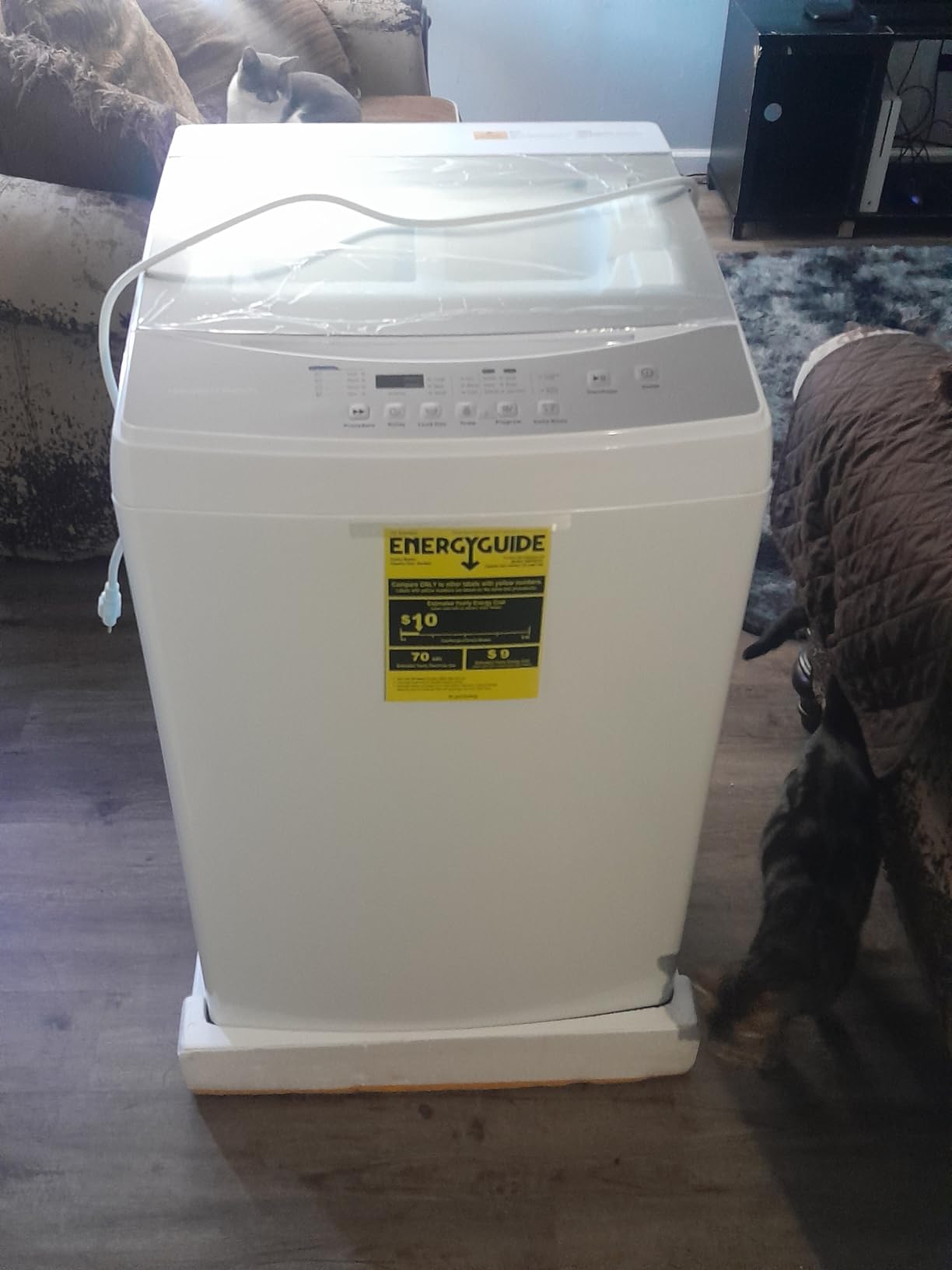 HAMILTON BEACH Portable Washer-LED Digital Display Panel-5 Cycles-Top Loading Design-Low Noise Washing Machine, 2.1 cu ft, White - Customer Photo 2