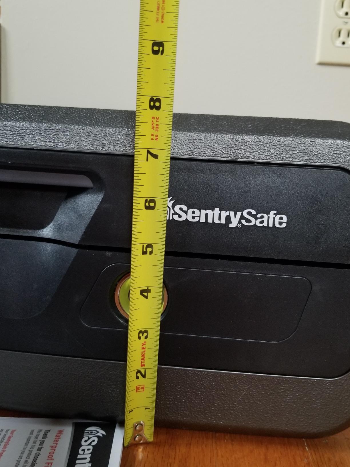 SentrySafe Fireproof and Waterproof Document Safe with Key Lock, Lock Box for Cash, Passport, Jewelry, Exterior: 16.5 in W x 14.8 in D x 7.6 in H, Black, 0.36 Cubic Feet, CHW30220 - Customer Photo 2