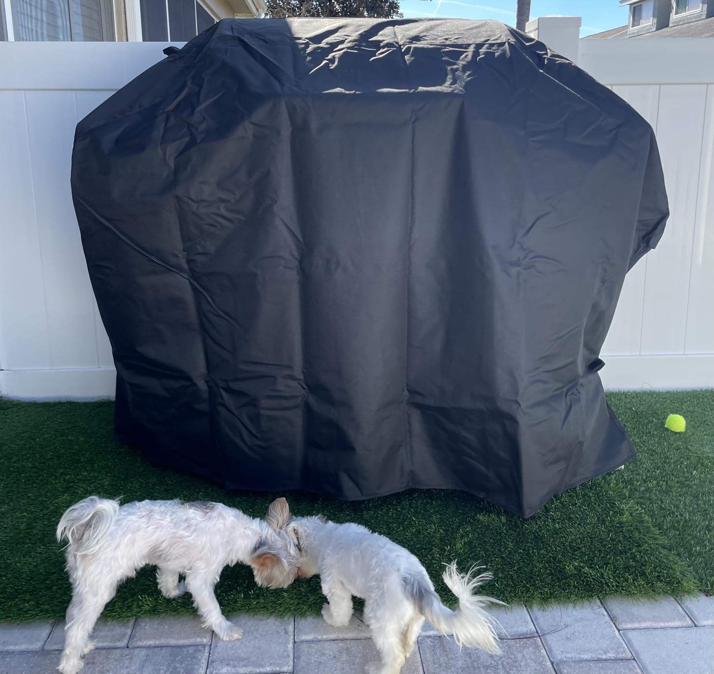 Unicook Heavy Duty Waterproof Barbecue Gas Grill Cover, 65-inch BBQ Cover, Special Fade and UV Resistant Material, Durable and Convenient, Fits Grills of Weber Char-Broil Nexgrill Brinkmann and More - Customer Photo 1