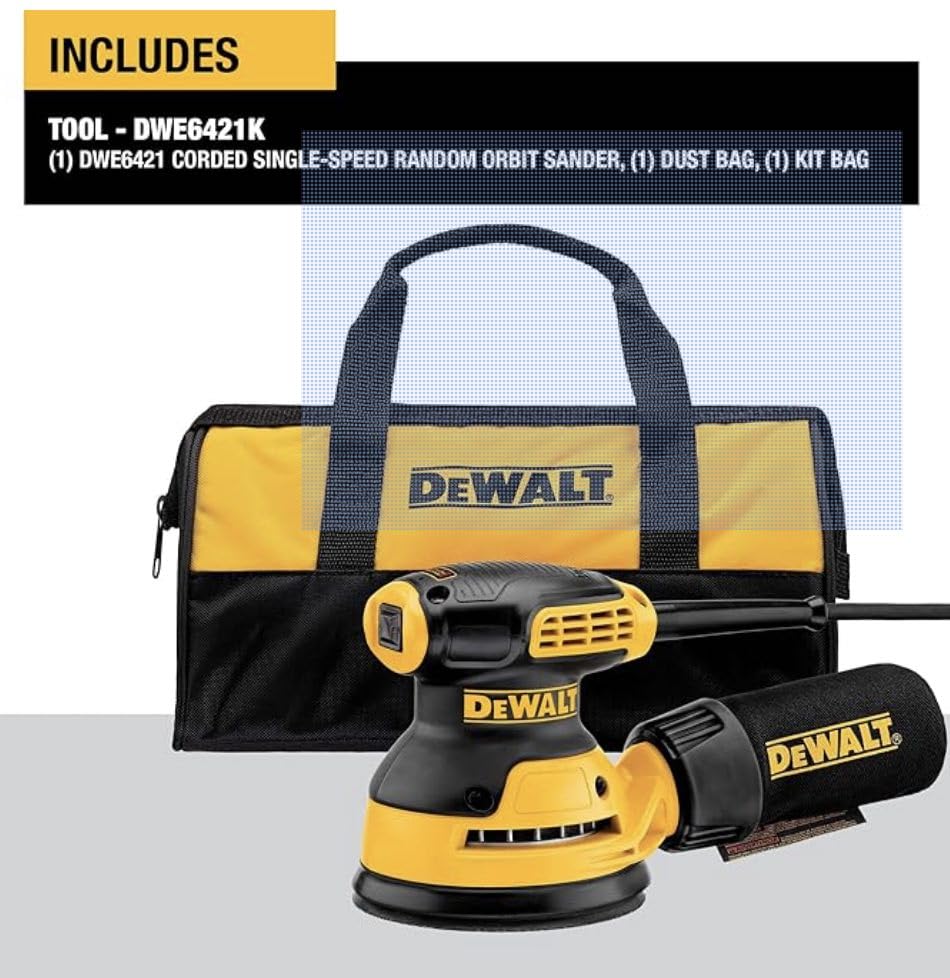 DEWALT Orbital Sander, 5 Inch Palm Sander Tool, 12,000 OPM (DWE6421) - Customer Photo 2