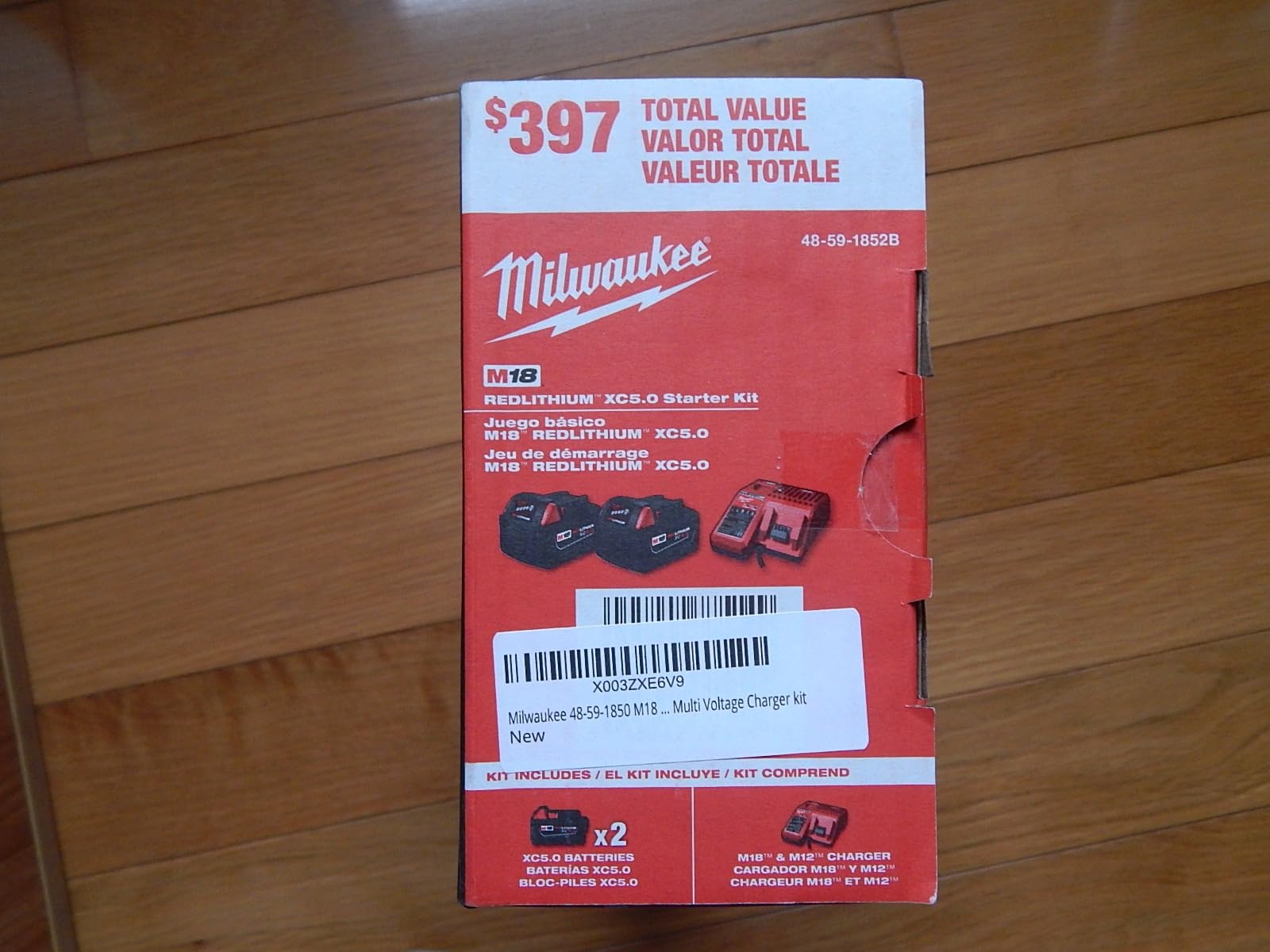 Milwaukee 48-59-1850 M18 RED LITHIUM XC 5.0 Ah Batteries (2) + 48-59-1812 M12 and M18 Multi Voltage Charger kit - Customer Photo 2