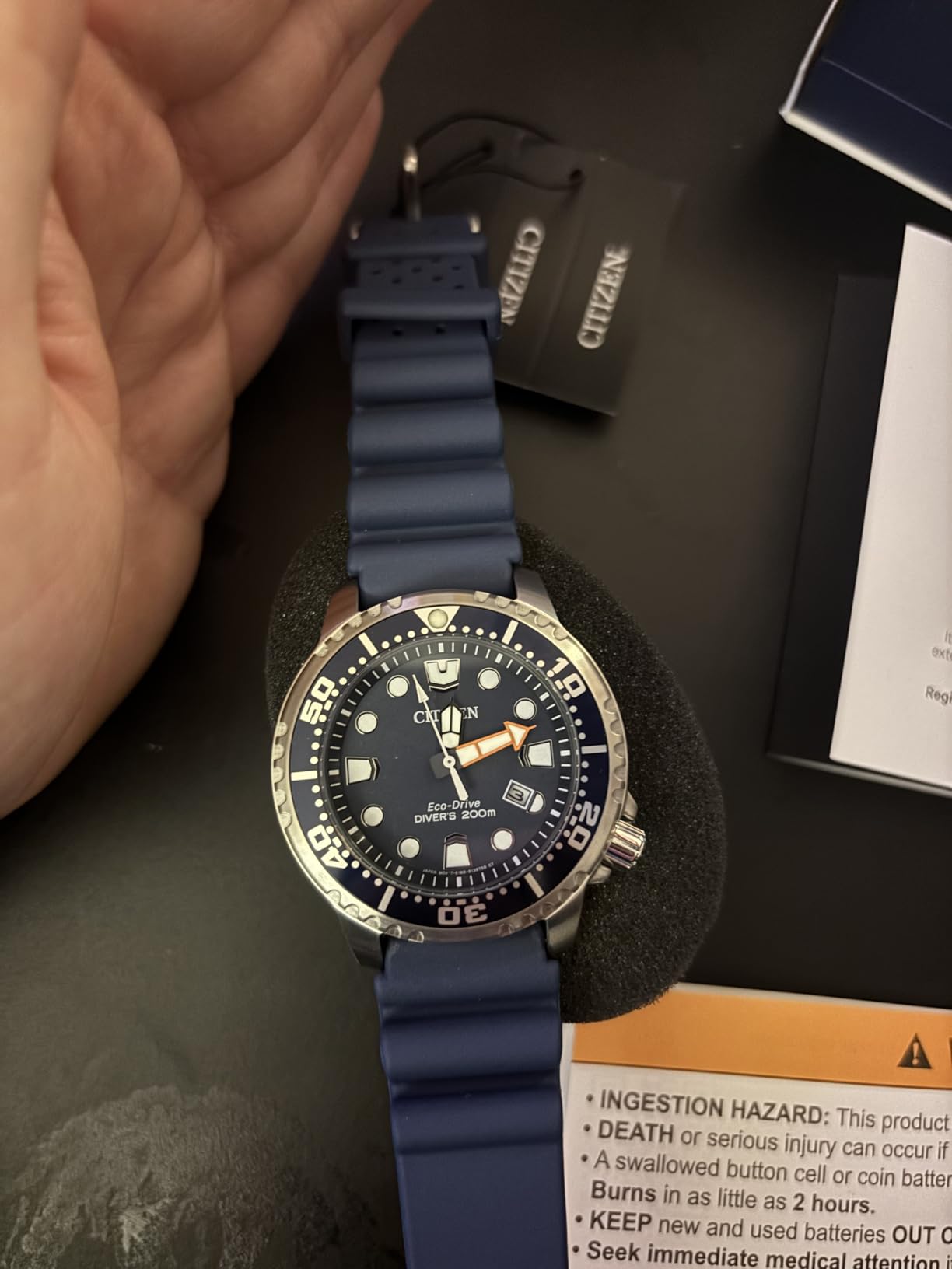 Citizen Promaster Dive Eco-Drive Watch, 3-Hand Date, ISO Certified, Luminous Hands and Markers, Rotating Bezel - Customer Photo 1