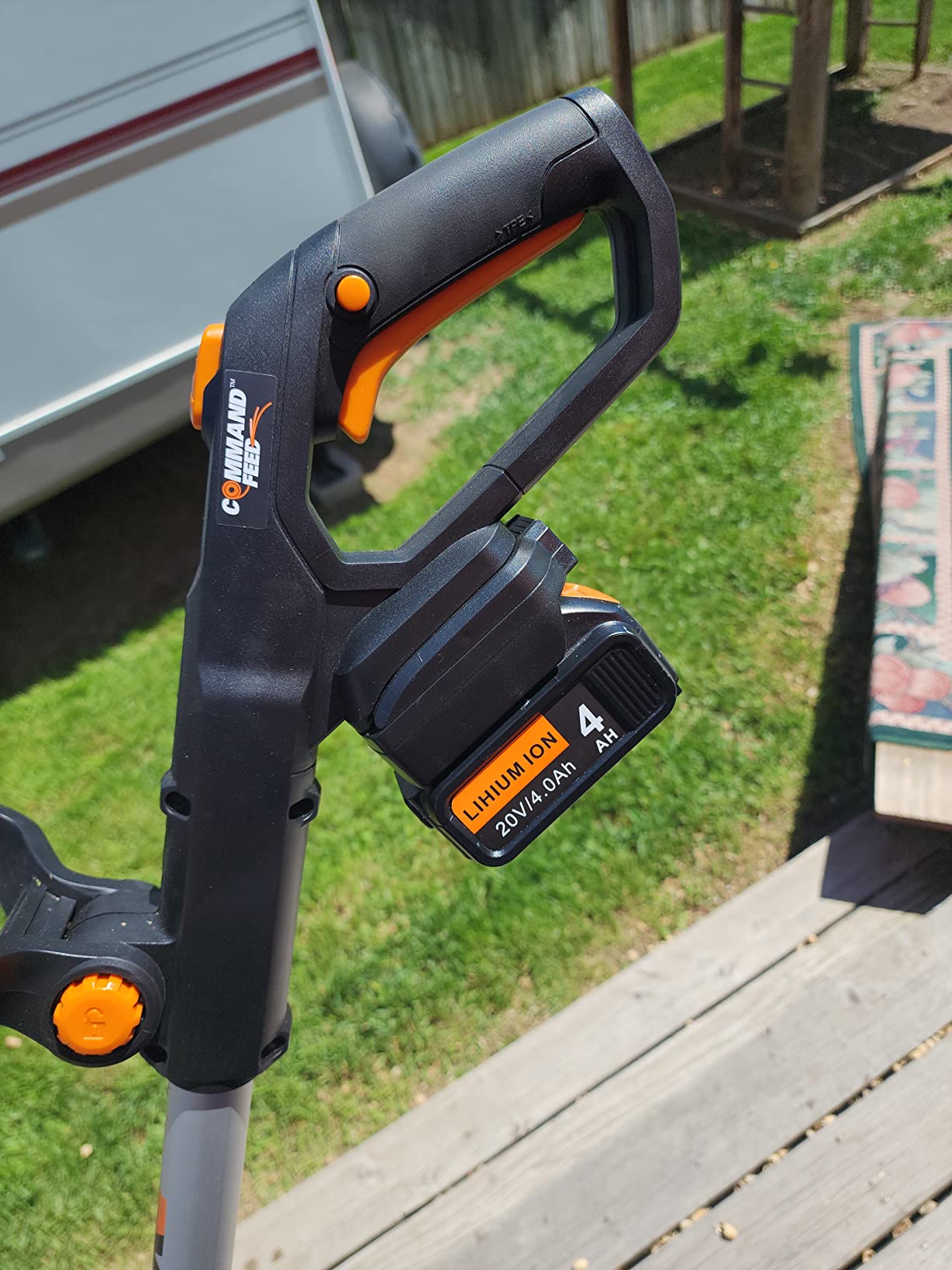 WORX Cordless String Trimmer & Lawn Edger, 12'' Electric Weed Wacker with Command Feed, 20V Weed Eater with 5.5 LBS, 2 Batteries & Charger Included, WG163 customer photo 2