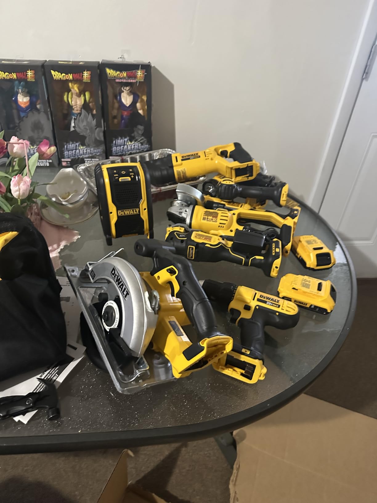DEWALT 20V MAX Power Tools, 9 Cordless Tool Combo, Impact and Drill Driver, Oscillating Tool, Grinder,Circular and Reciprocating Saw,Right Angle Drill,Speaker,LED Light, 2 Batteries,Charger (DCK940D2) - Customer Photo 1