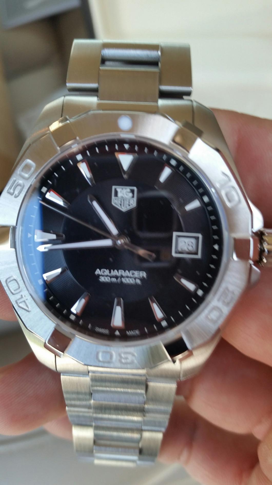 TAG Heuer Men's 'Aquaracer' Quartz Stainless Steel Dress Watch, Color:Silver-Toned (Model: WAY1110.BA0928) - Customer Photo 2