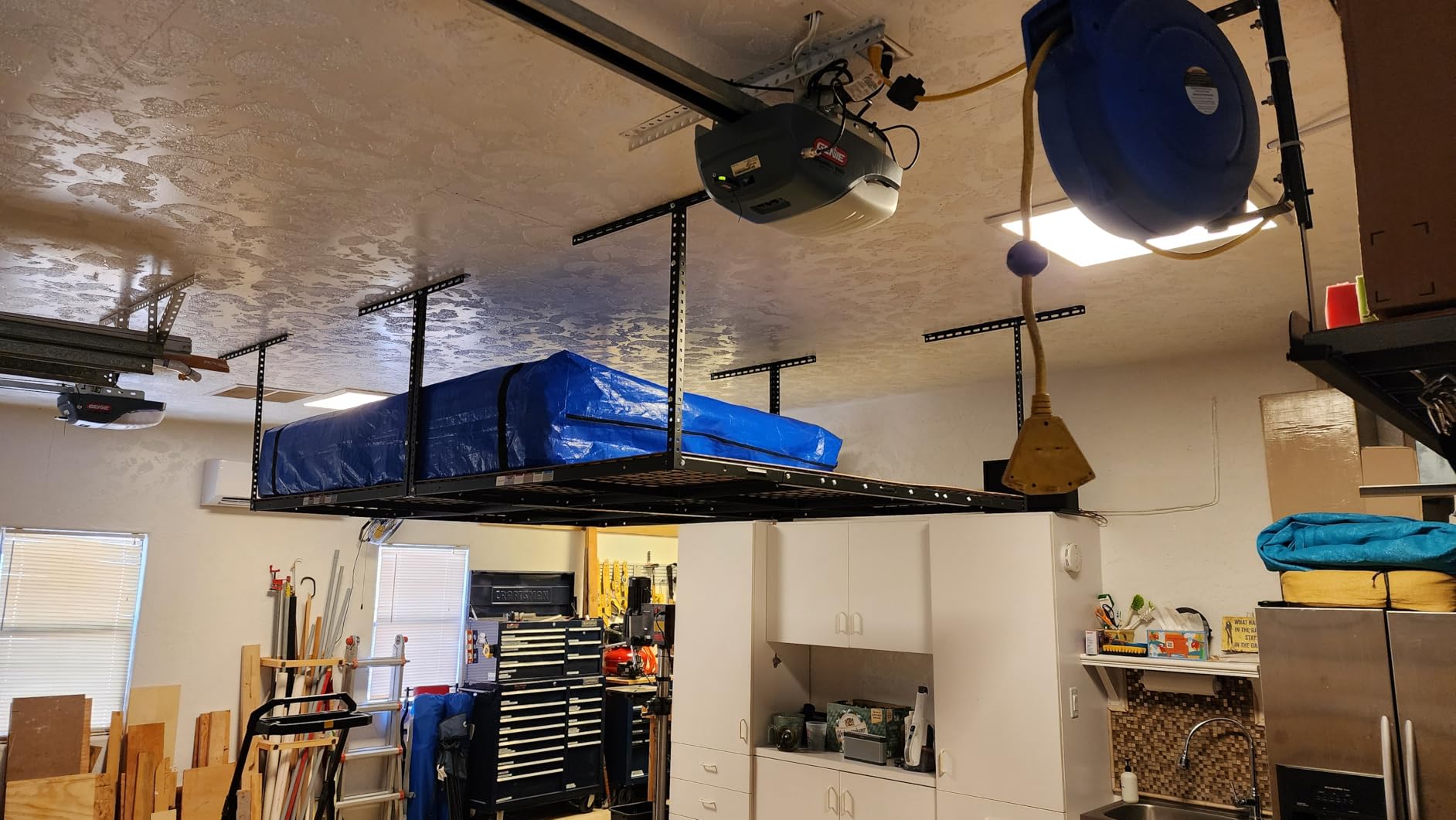 FLEXIMOUNTS 3x6 Overhead Garage Storage Adjustable Ceiling Rack 72