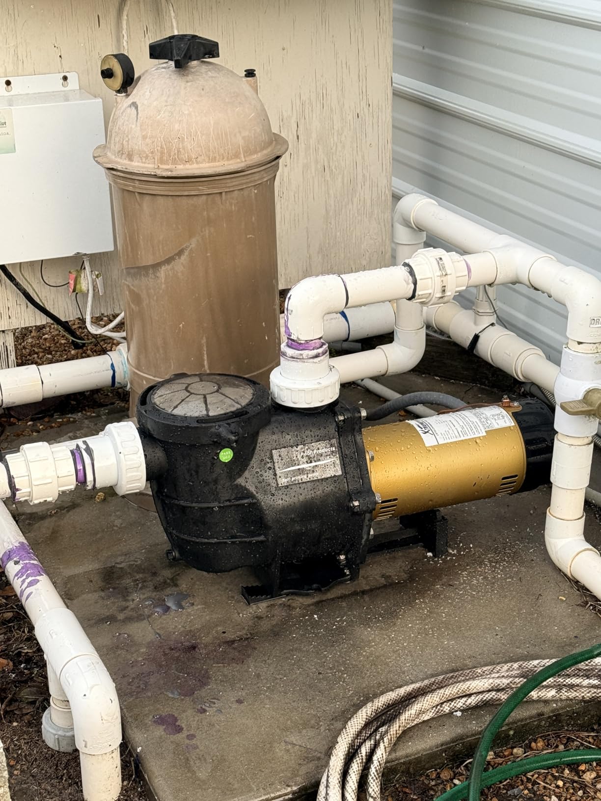 XtremepowerUS 2HP In-Ground Swimming Pool Pump Dual Speed High Flow 2 inch Inlet 230V High Flo 2-Speed w/ Slip-On Fitting Adapter, 5,820 GPH with Filter Basket - Customer Photo 1