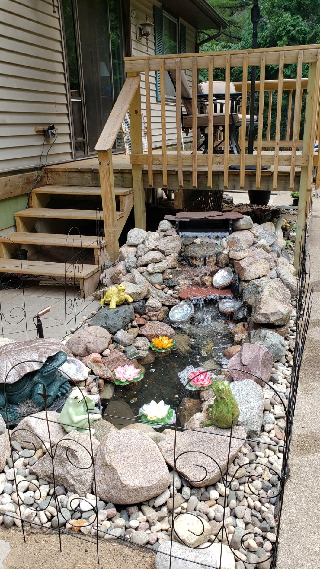 HALF OFF PONDS Simply Ponds 1,200 GPH Submersible Pump Pond Kit with 15' x 15' EPDM Rubber Pond Liner for Water Garden & Koi Pond - Customer Photo 1