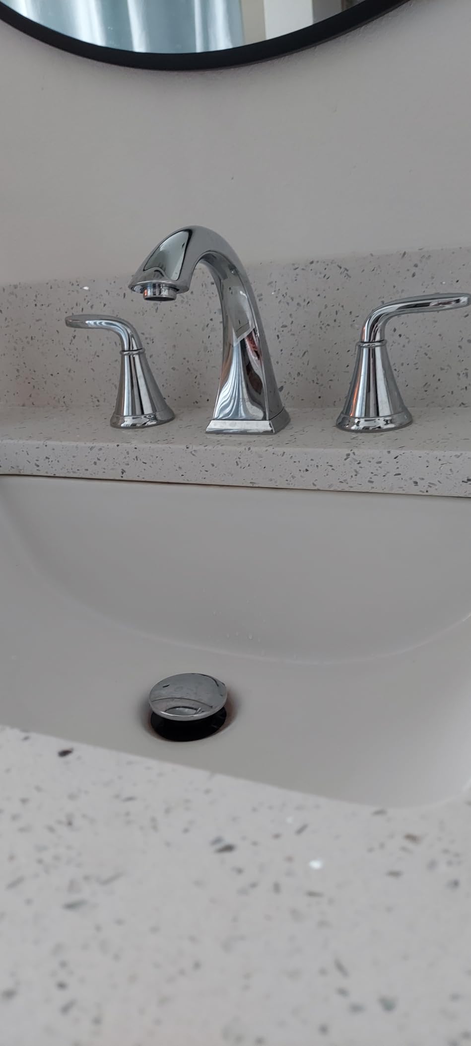 Pfister Pasadena Bathroom Sink Faucet, 8-Inch Widespread, 2-Handle, 3-Hole, Brushed Nickel Finish, LF049PDKK - Customer Photo 1