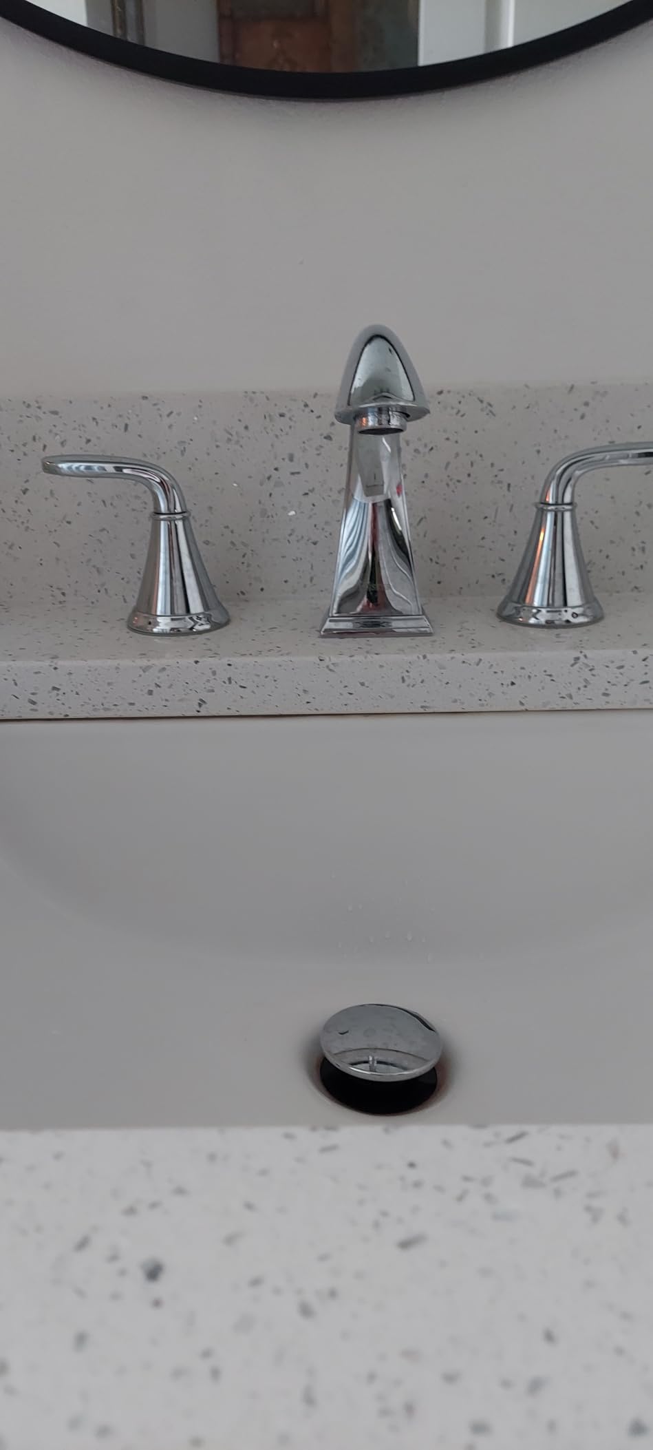 Pfister Pasadena Bathroom Sink Faucet, 8-Inch Widespread, 2-Handle, 3-Hole, Brushed Nickel Finish, LF049PDKK - Customer Photo 2