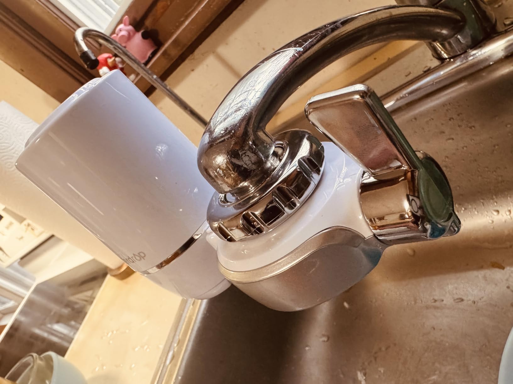 Waterdrop Water Filter for Sink Faucet, NSF Certified Water Purifier, 320 Gallon Tap Water Filter for Kitchen Sink, Reduces Chlorine, Lead-Free Material, Faucet Mount Water Filtration System, 1 Filter - Customer Photo 2