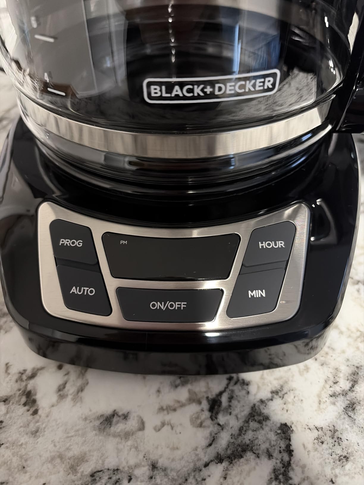 BLACK+DECKER 12-Cup Digital Coffee Maker, Programmable, Washable Basket Filter, Sneak-A-Cup, Auto Brew, Water Window, Keep Hot Plate, Black - Customer Photo 2
