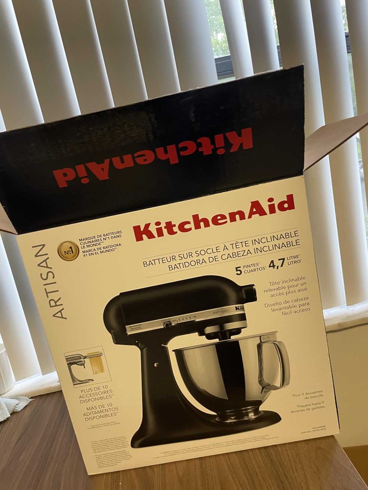 KitchenAid Artisan Series 5 Quart Tilt Head Stand Mixer with Pouring Shield KSM150PS, Matte Black - Customer Photo 1