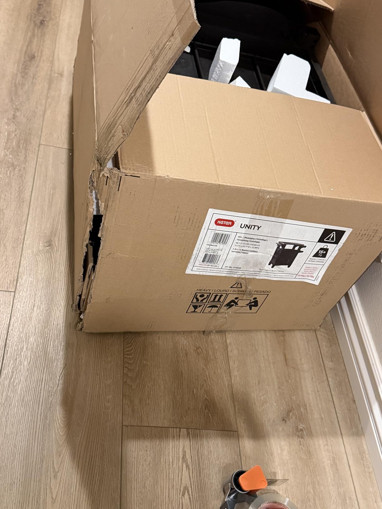 Keter Outdoor Rolling Table Cart for Food Prep, Storage, Bar & Grill, Dark Brown - Portable Kitchen Island Tabletop with Wheels for Drinks, Snacks, and Cooking - Customer Photo 1