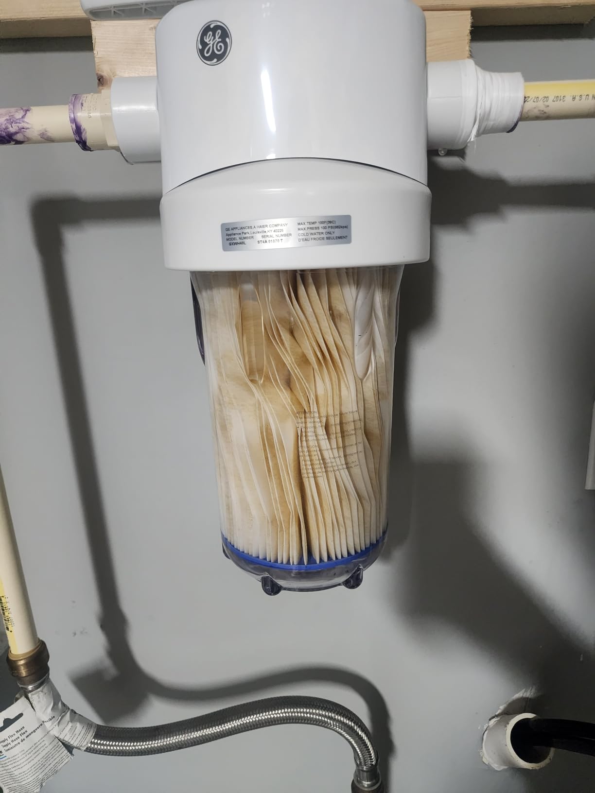 AQUA CREST FXHSC Whole House Water Filter, Replacement for GE® FXHSC, GXWH40L, GXWH35F, American Plumber W50PEHD, W10-PR, Culligan® R50-BBSA, 5 Micron 10