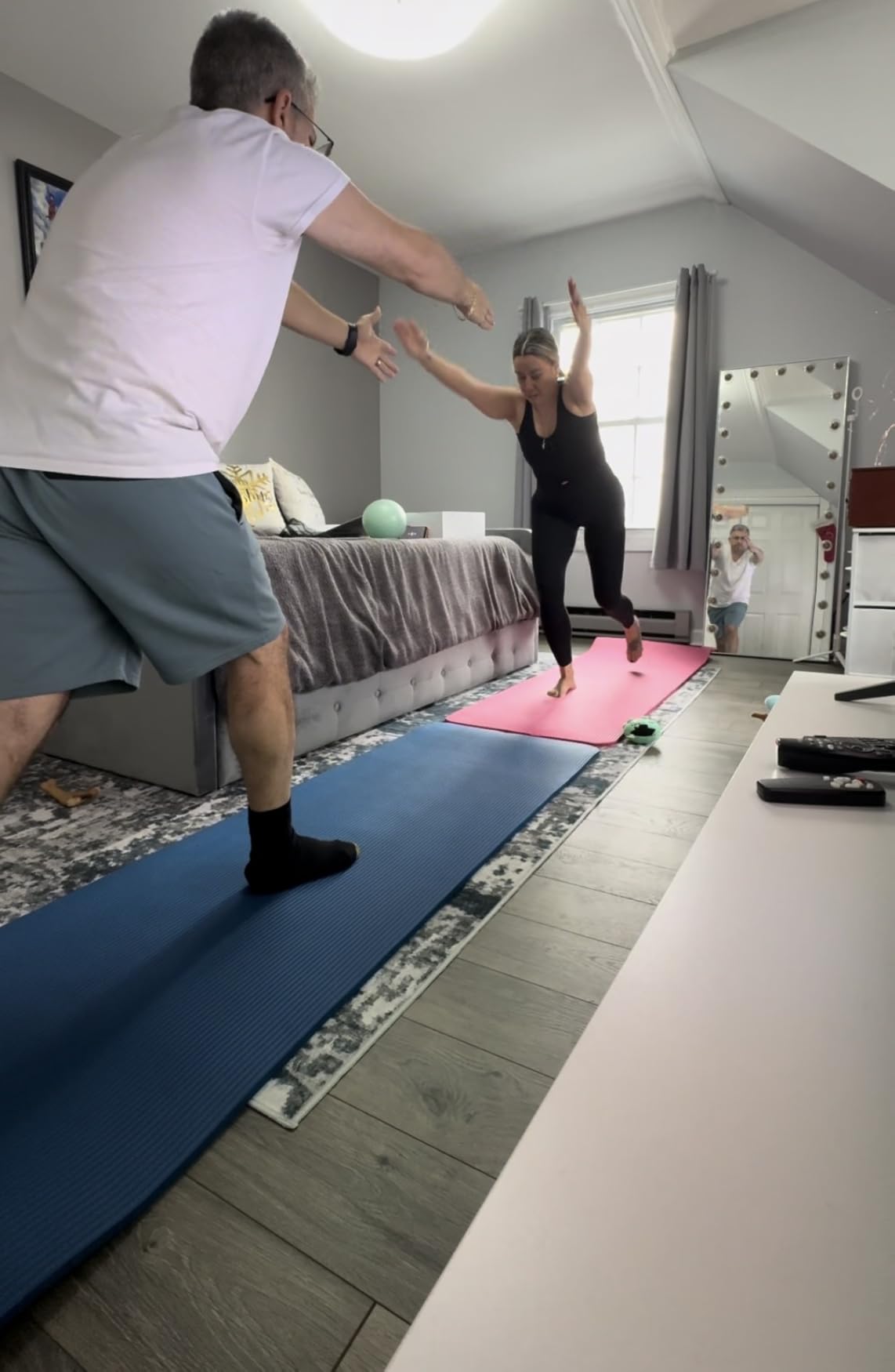 Amazon Basics Extra Thick Exercise Yoga Mat with Carrying Strap - Customer Photo 2