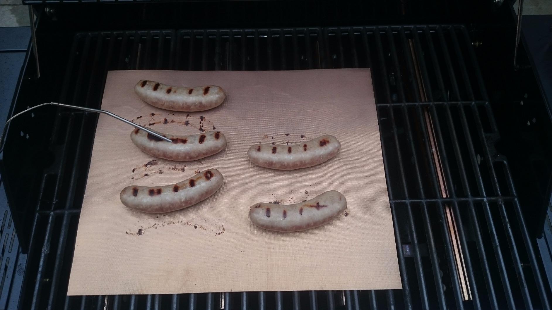 AOOCAN Copper Grill Mat Set of 5 - Non-Stick BBQ Outdoor Grill, Copper Grilling Mats Reusable and Easy to Clean, Works on Electric Grill Outdoor Gas Charcoal BBQ as Seen on TV-15.75 x 13 Inch - Customer Photo 1