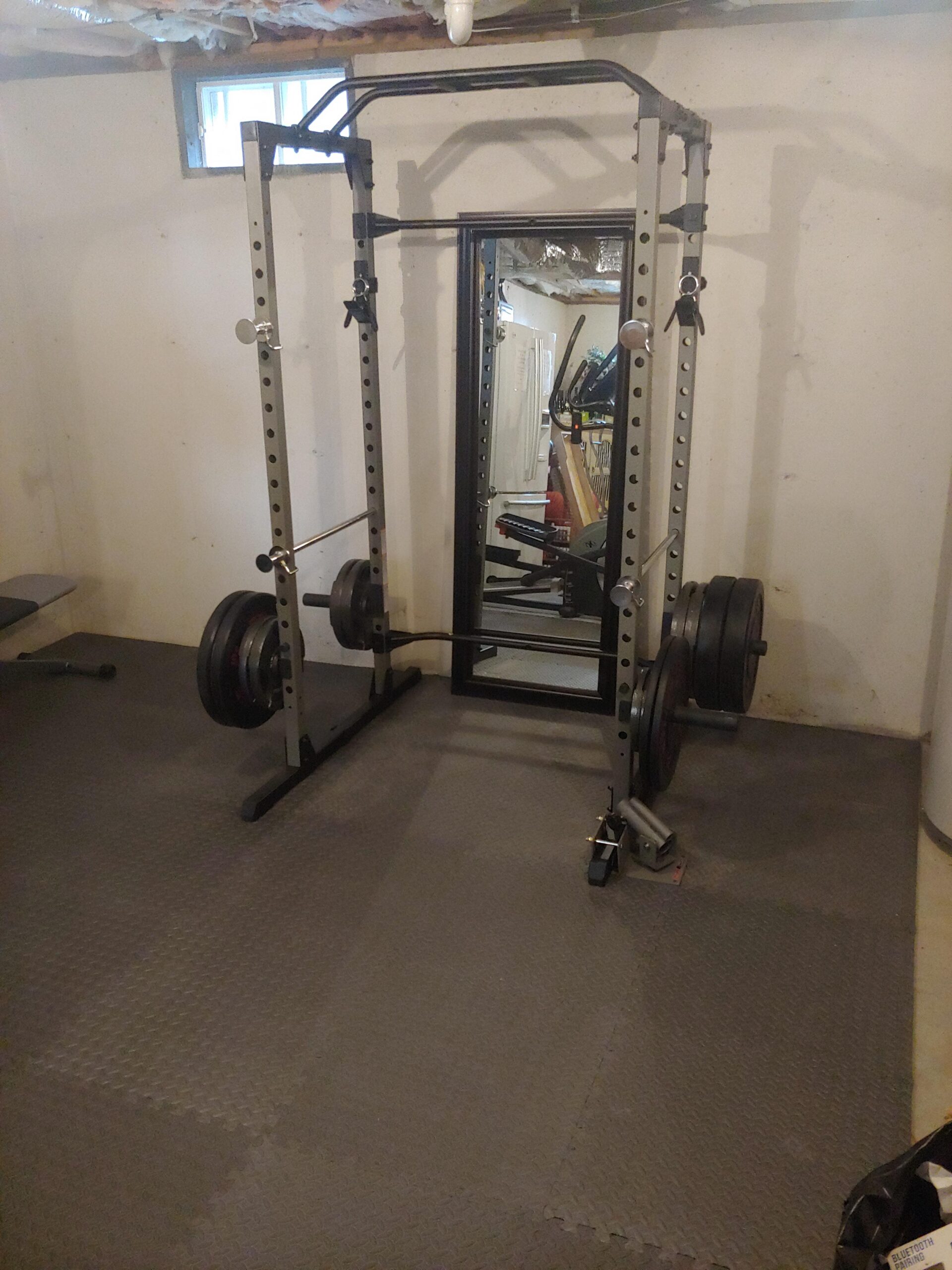 Fitness Reality Power Cage Squat Rack with Optional LAT Pulldown, Cable Crossover, 800 lb Capacity, Multi-Grip Pull-Up Bar, Adjustable Safety Bars, Strength Training for Home Gym - Customer Photo 1