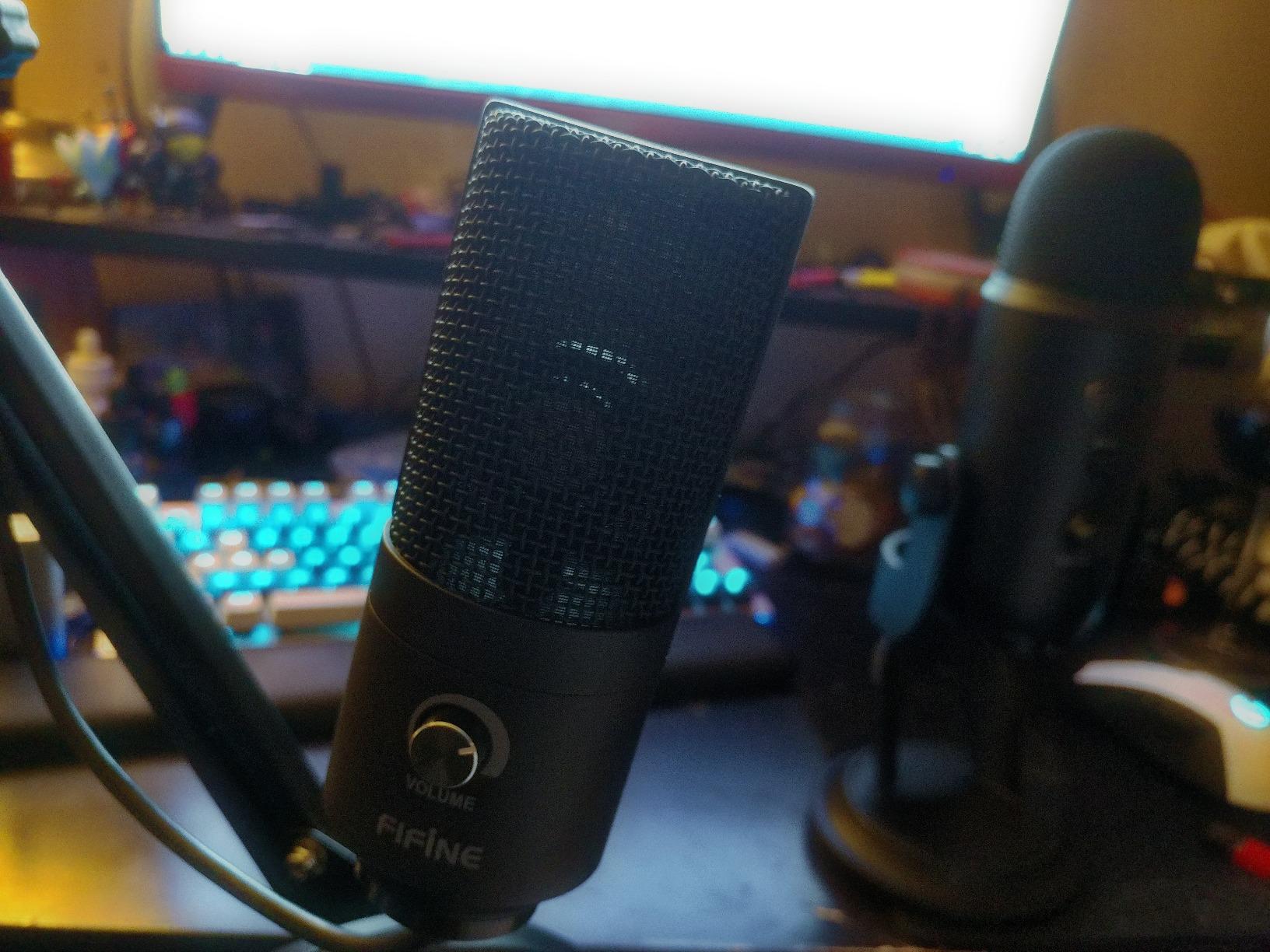 FIFINE USB Microphone, Metal Condenser Recording Microphone for MAC OS, Windows, Cardioid Laptop Mic for Recording Vocals, Voice Overs, Streaming, Meeting and YouTube Videos-K669B - Customer Photo 2