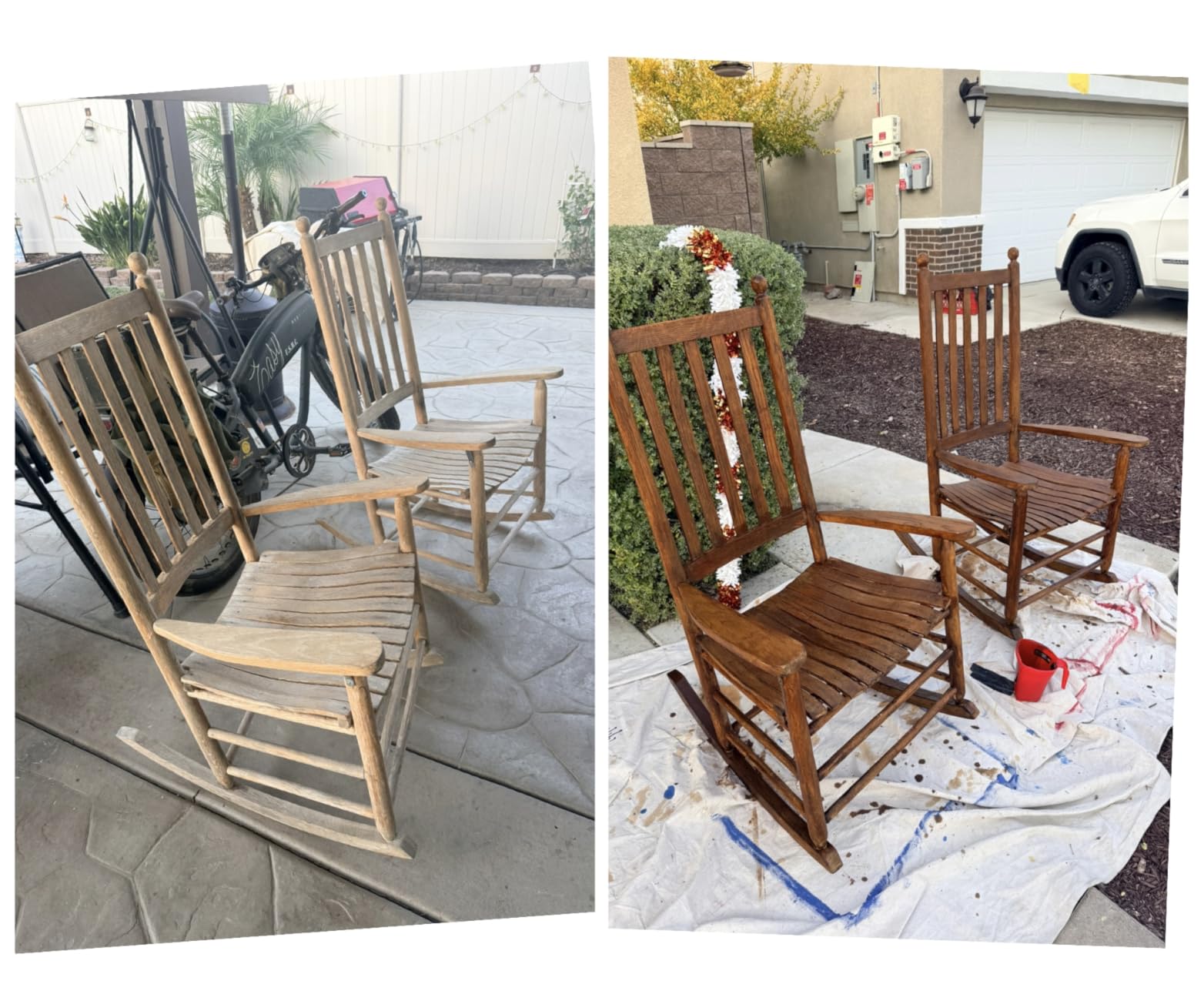 SaverSystems #1 Deck Premium Semi-Transparent Outdoor Wood Stain and Sealer in One - Water Based Wood Stain for Decks, Fences, & Siding - 1 Gallon (Natural) - Customer Photo 1