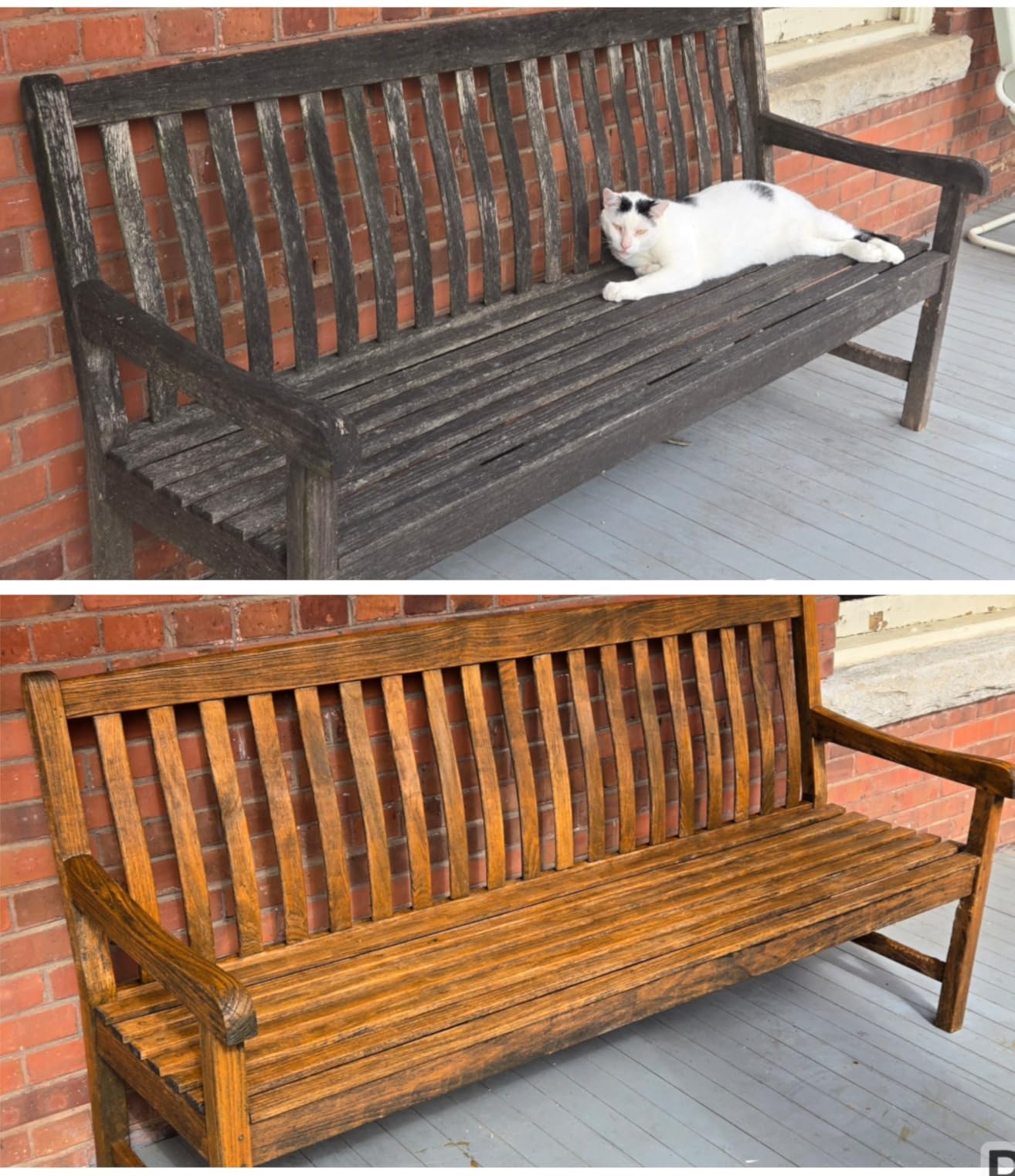 SaverSystems #1 Deck Premium Semi-Transparent Outdoor Wood Stain and Sealer in One - Water Based Wood Stain for Decks, Fences, & Siding - 1 Gallon (Natural) - Customer Photo 2