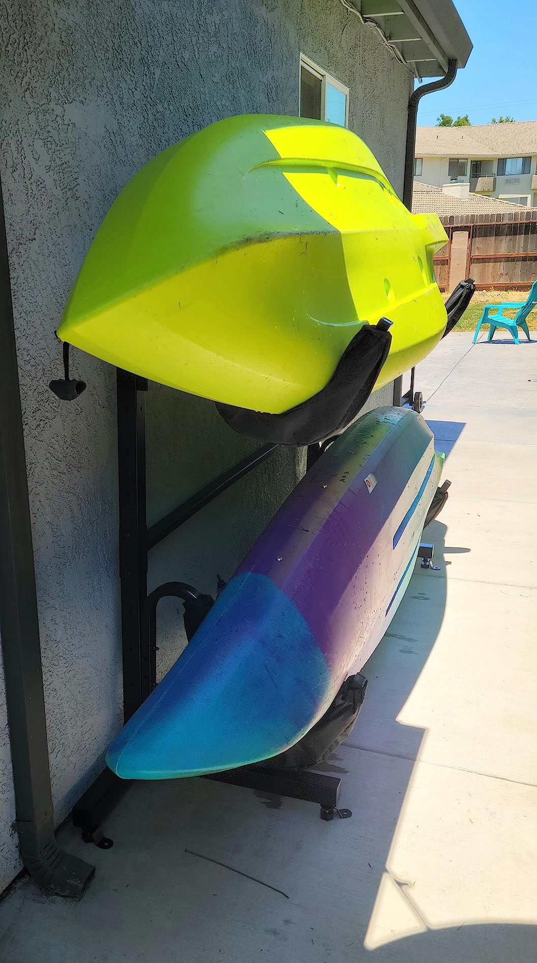 RAD Sportz Kayak Storage Rack - Freestanding Adjustable Stand with Padded Arms and 400lb Capacity for Canoes, SUP, or Paddleboards - Customer Photo 2