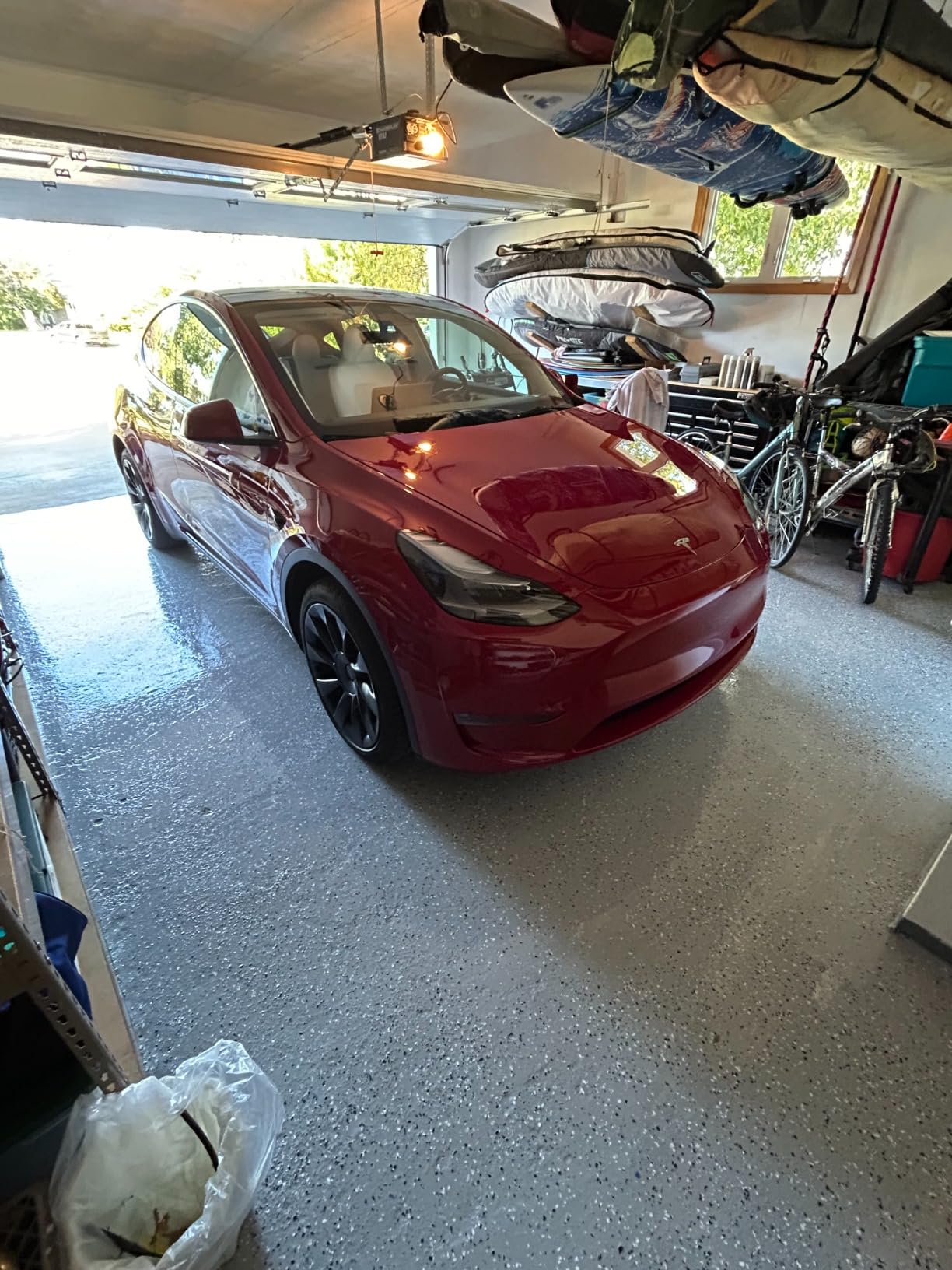 Rust-Oleum 293513 RockSolid Polycuramine Garage Floor Coating, 2.5 Car Kit, High Gloss Gray - Customer Photo 1