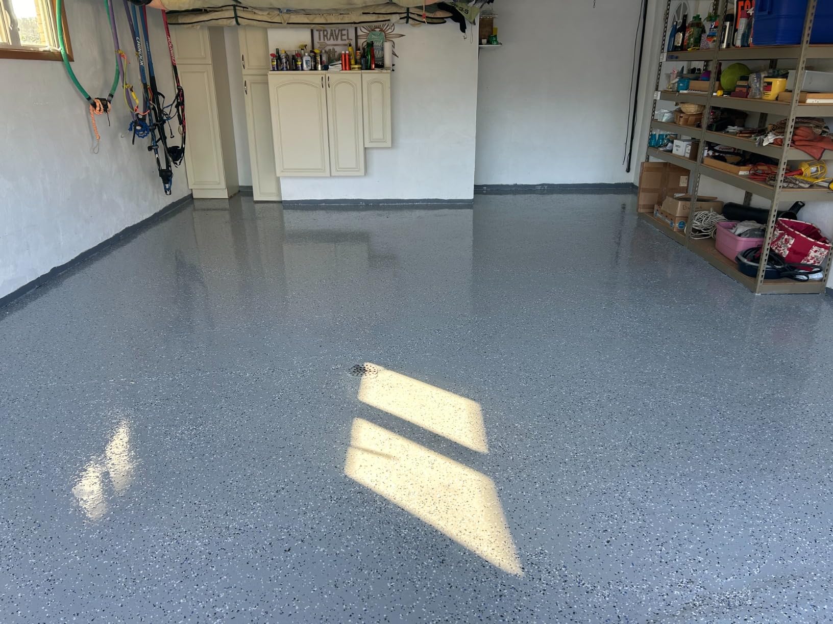 Rust-Oleum 293513 RockSolid Polycuramine Garage Floor Coating, 2.5 Car Kit, High Gloss Gray - Customer Photo 2