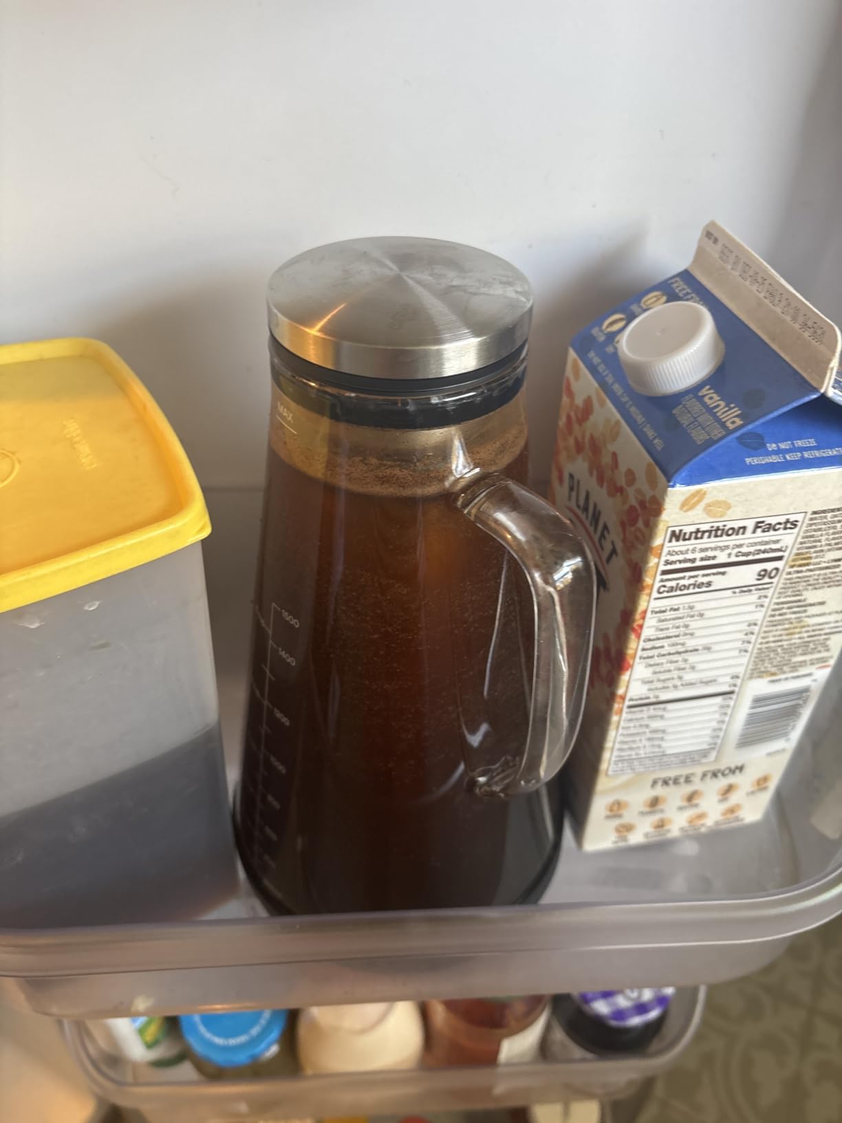 OVALWARE Airtight Cold Brew Iced Coffee Maker Pitcher (& Iced Tea Maker) with Spout – 1.5L/ 51oz Brewing Glass Carafe with Removable Stainless Steel Filter - Customer Photo 1