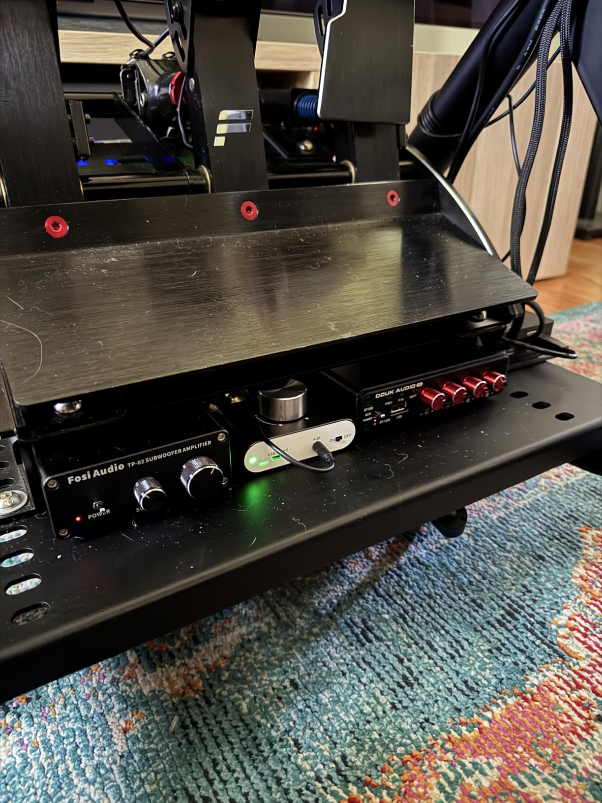 Nobsound Mini Bluetooth 5.0 Power Amplifier, Stereo Hi-Fi Digital Amp 2.0 Channel 50W×2 with AUX/USB/Bluetooth Input, Wireless Audio Receiver, PC Sound Card with Power Supply (Black) - Customer Photo 1