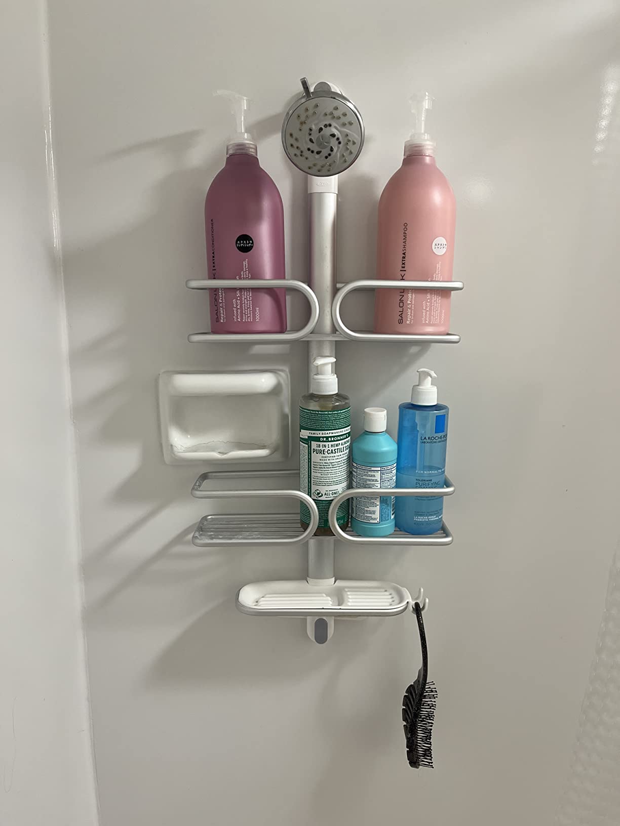 OXO Good Grips 3-Tier Aluminum Shower Caddy - Customer Photo 1