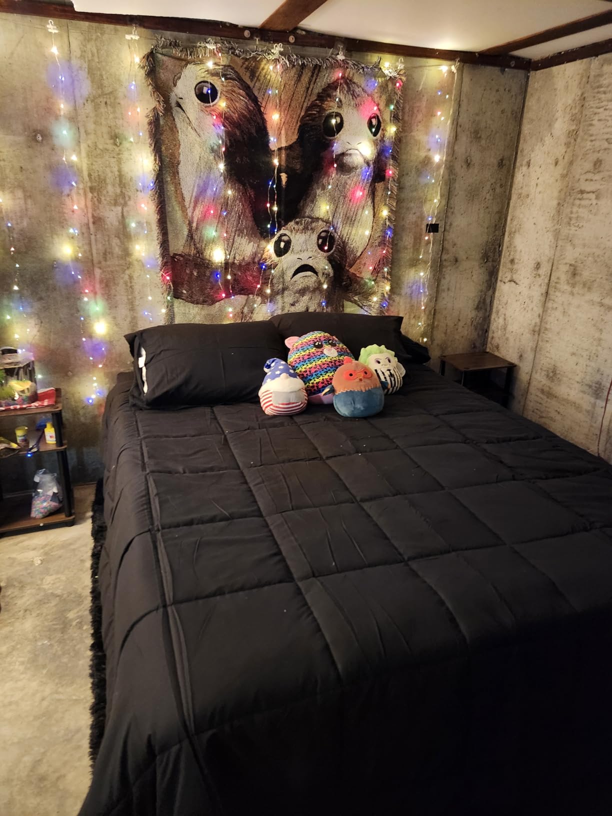 Amazon Basics Bed Frame with Storage, Foldable Metal Platform, Sturdy Steel, No Box Spring Needed, 14-inch High, Tool-Free Setup, Queen Size, Black - Customer Photo 2