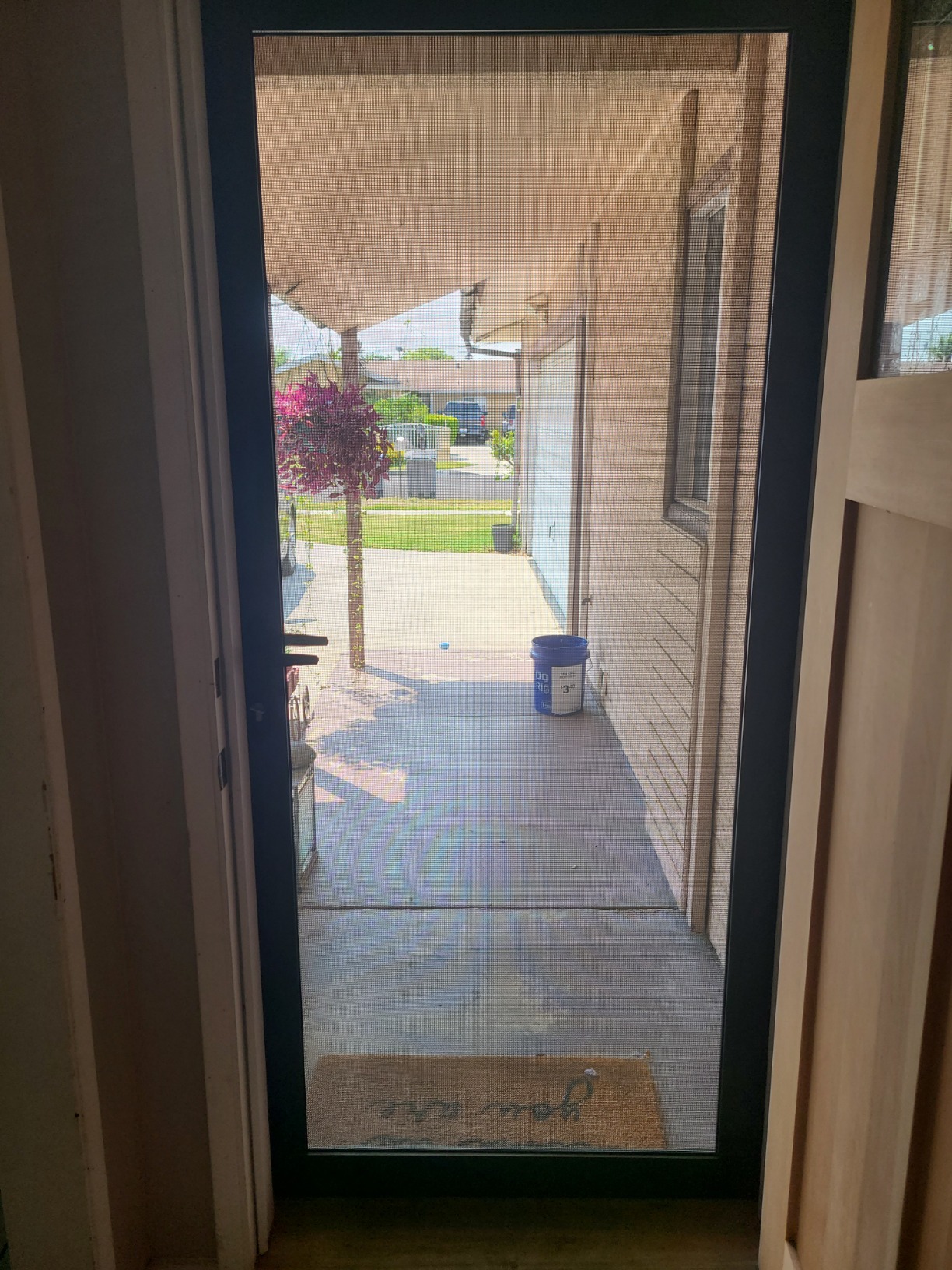 Titan 36x80 Meshtec Ultimate Security Screen Door | Aluminum Full View with Meshtec Advanced Screen System | Surface Mount | 3pt lock system & high tensile-strength stainless steel mesh screen, Bronze - Customer Photo 2