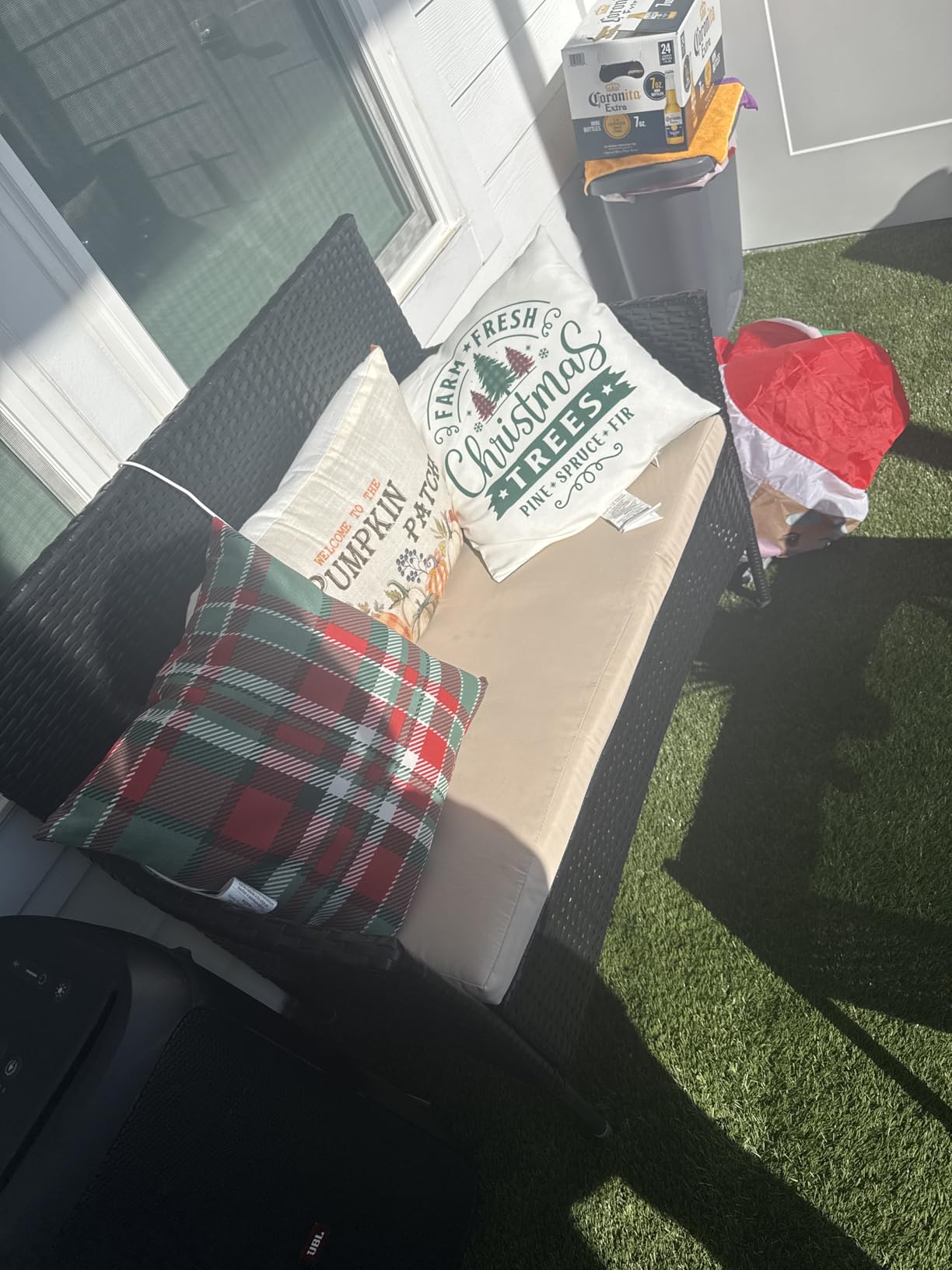 Homall 4 Pieces Outdoor Patio Furniture Sets Rattan Chair Wicker Set,Outdoor Indoor Use Backyard Porch Garden Poolside Balcony Furniture (Brown and Beige) - Customer Photo 2