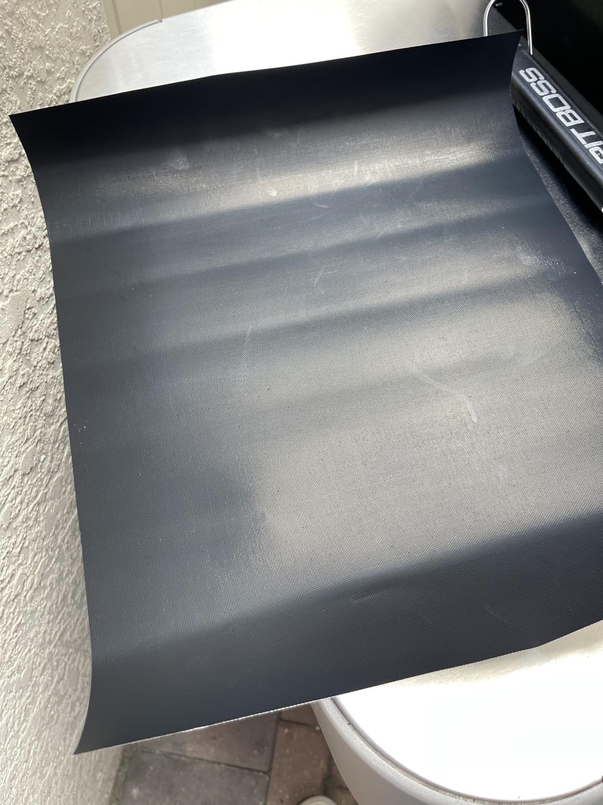 RENOOK Grill Mat Set of 6-100% Non-Stick Reusable Mats for Gas, Charcoal or Electric Grills - Easy to Clean - 15.75 x 13-Inch, Black - Customer Photo 2