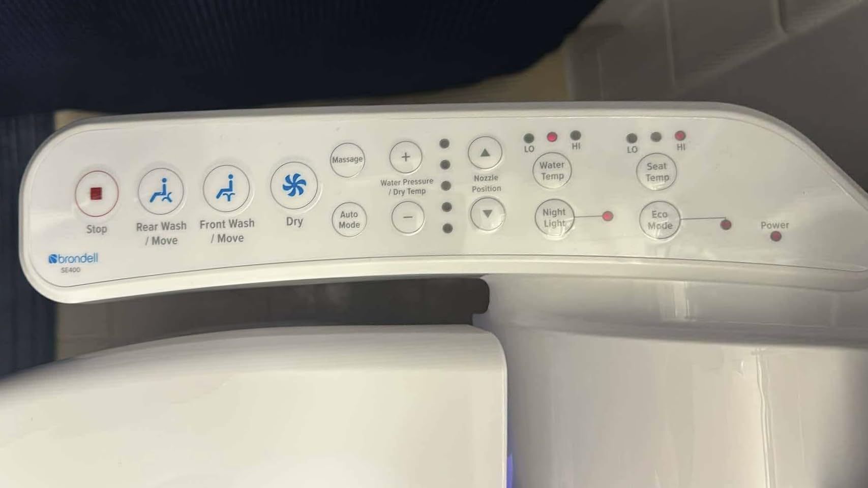 Brondell SE400-EW Swash SE400 Electric Bidet Toilet Seat With Heated Seat, Oscillating Stainless Steel Nozzle, Warm Air Dryer, Night Light, Gentle Close Lid, White Side Arm Control, Elongated - Customer Photo 1