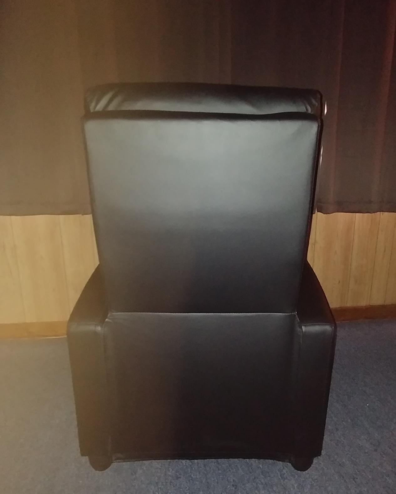 FDW Recliner Chair Single Reclining Sofa Leather Chair Home Theater Seating Living Room Lounge Chaise with Padded Seat Backrest (Brown) - Customer Photo 2