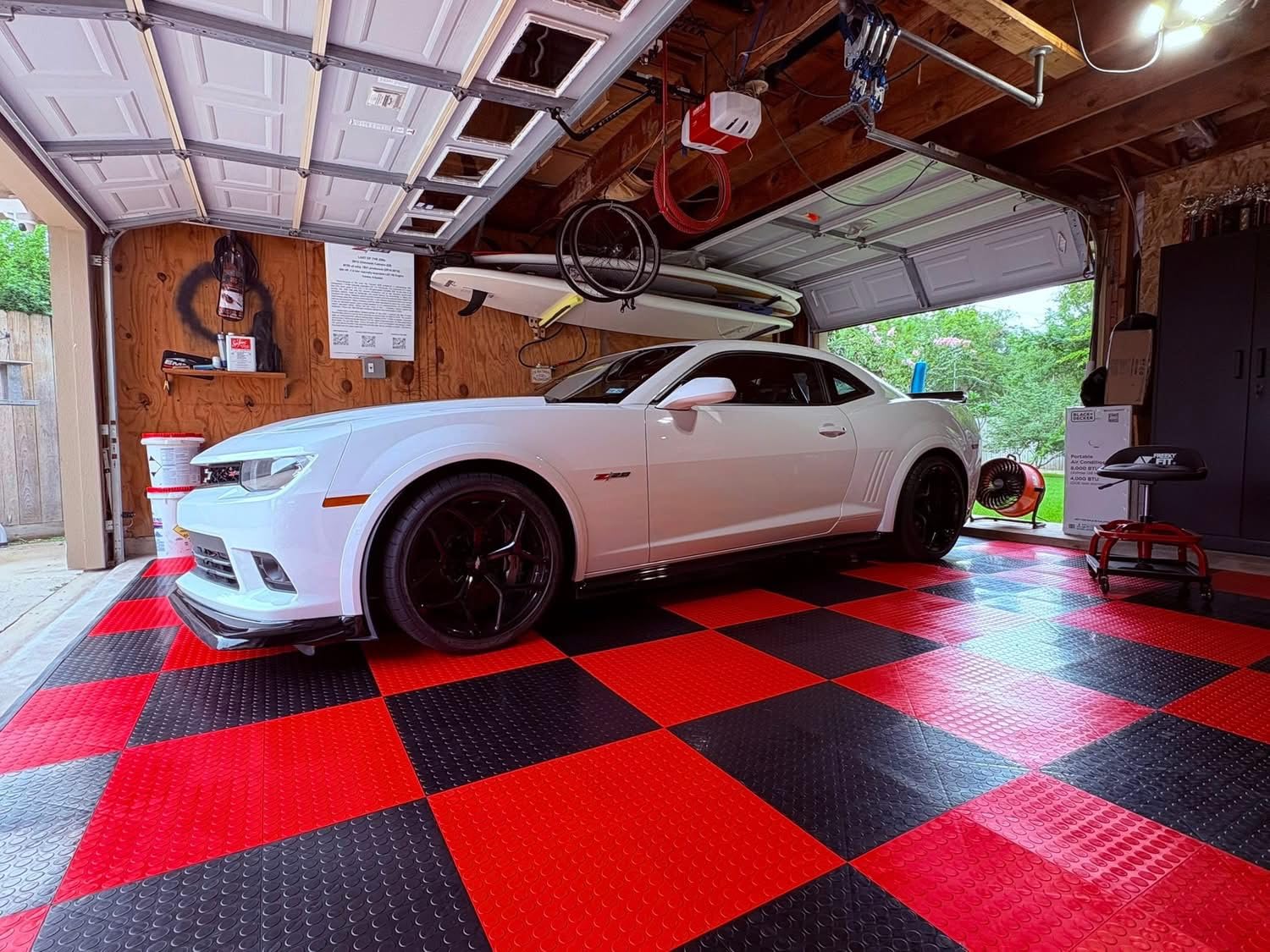 Big Floors GarageDeck Coin Pattern, Durable Copolymer Interlocking Modular Non-Slip Garage Flooring Tile (Graphite, 48 Pack of 12 x 12