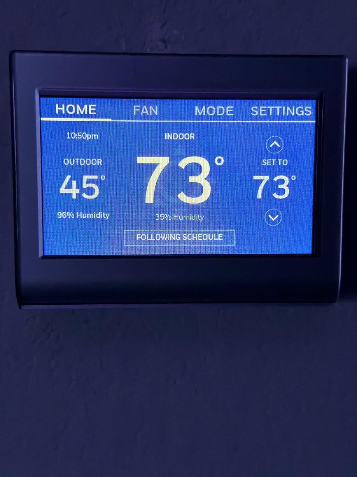 Honeywell Home RTH9585WF1004 Wi-Fi Smart Color Thermostat, 7 Day Programmable, Touch Screen, Energy Star, Alexa Ready, Gray - Customer Photo 2