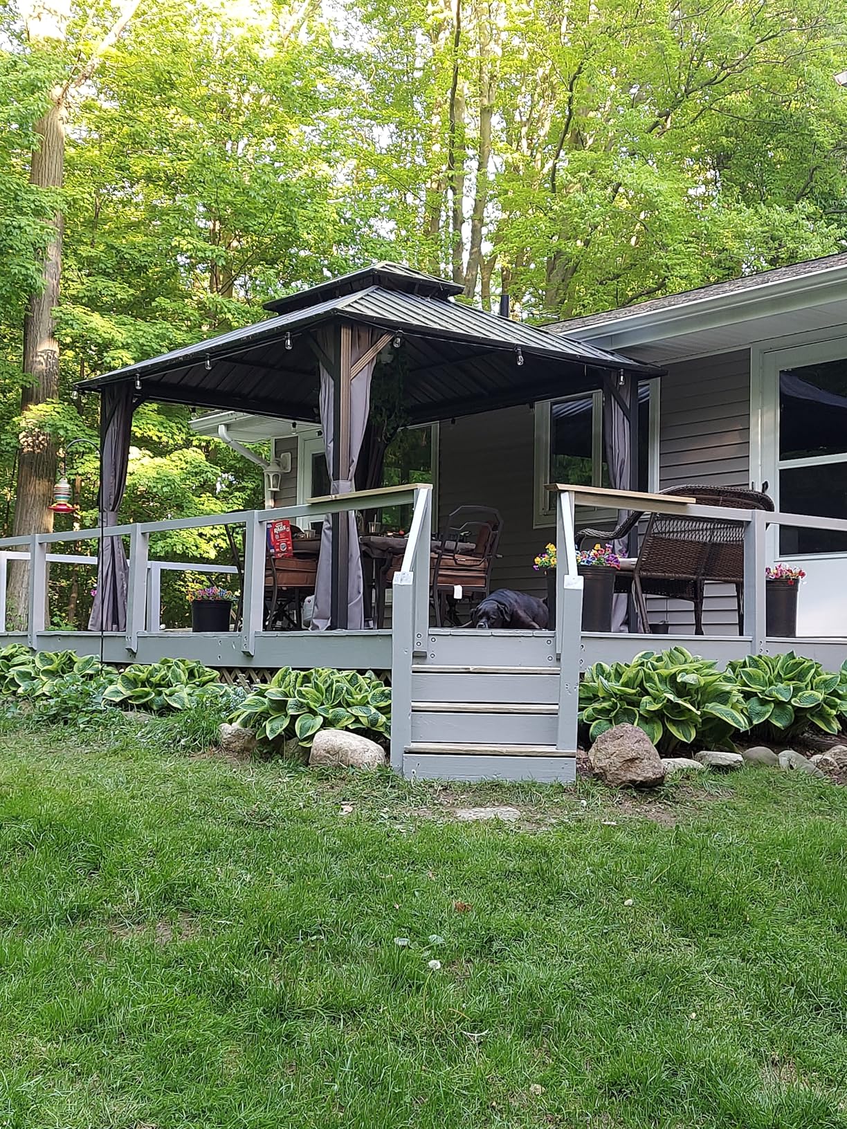 Glidden Porch & Floor 1 gal. White Satin Interior/Exterior Paint with Primer - Customer Photo 1