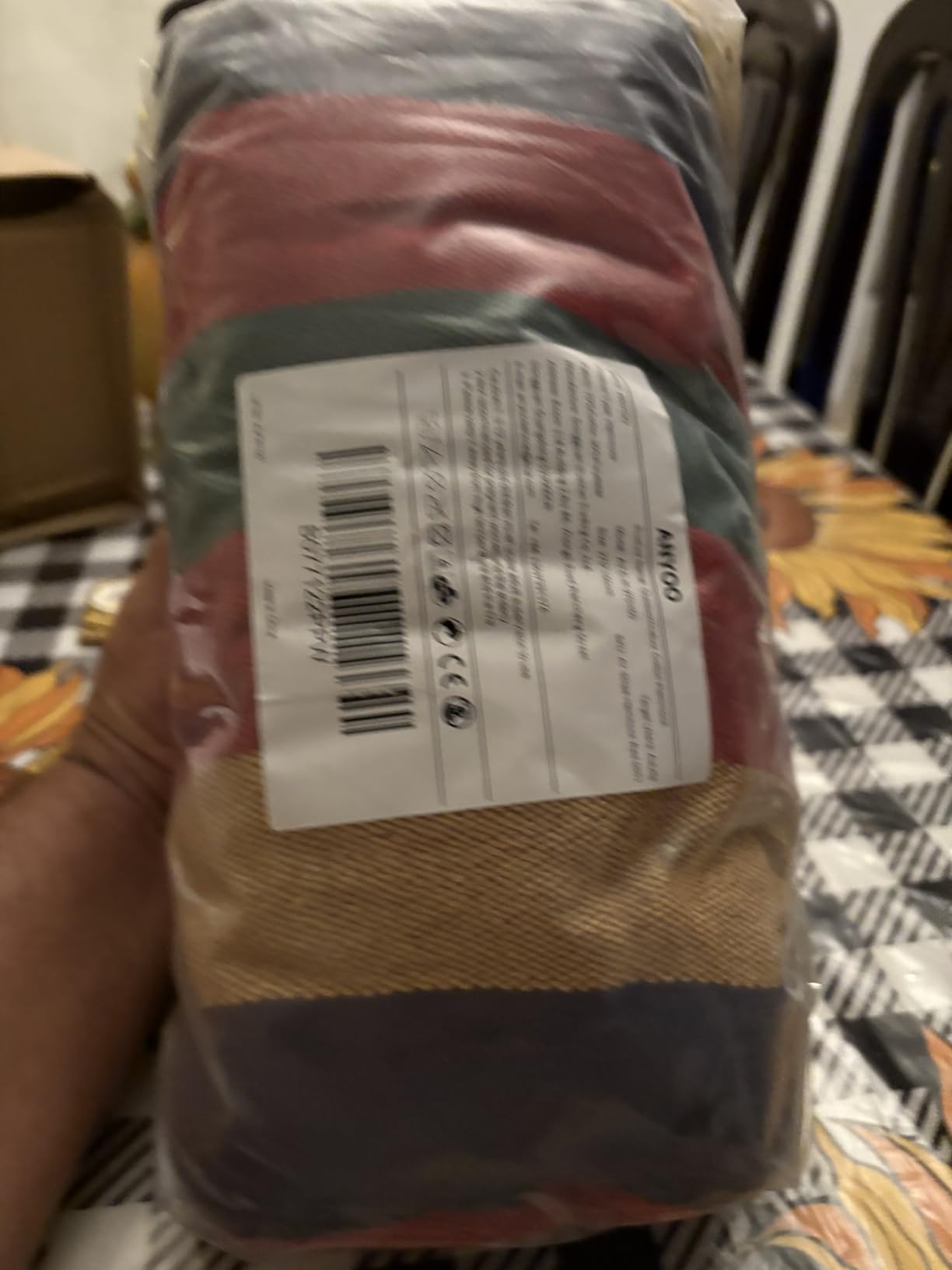 ANYOO Cotton Hammock Portable Camping Hammocks for Hanging Sturdy Garden Comfortable Fabric Hammock with Tree Straps Up to 660lbs with Travel Bag for Camping Outdoor/Indoor Patio Backyard - Customer Photo 2