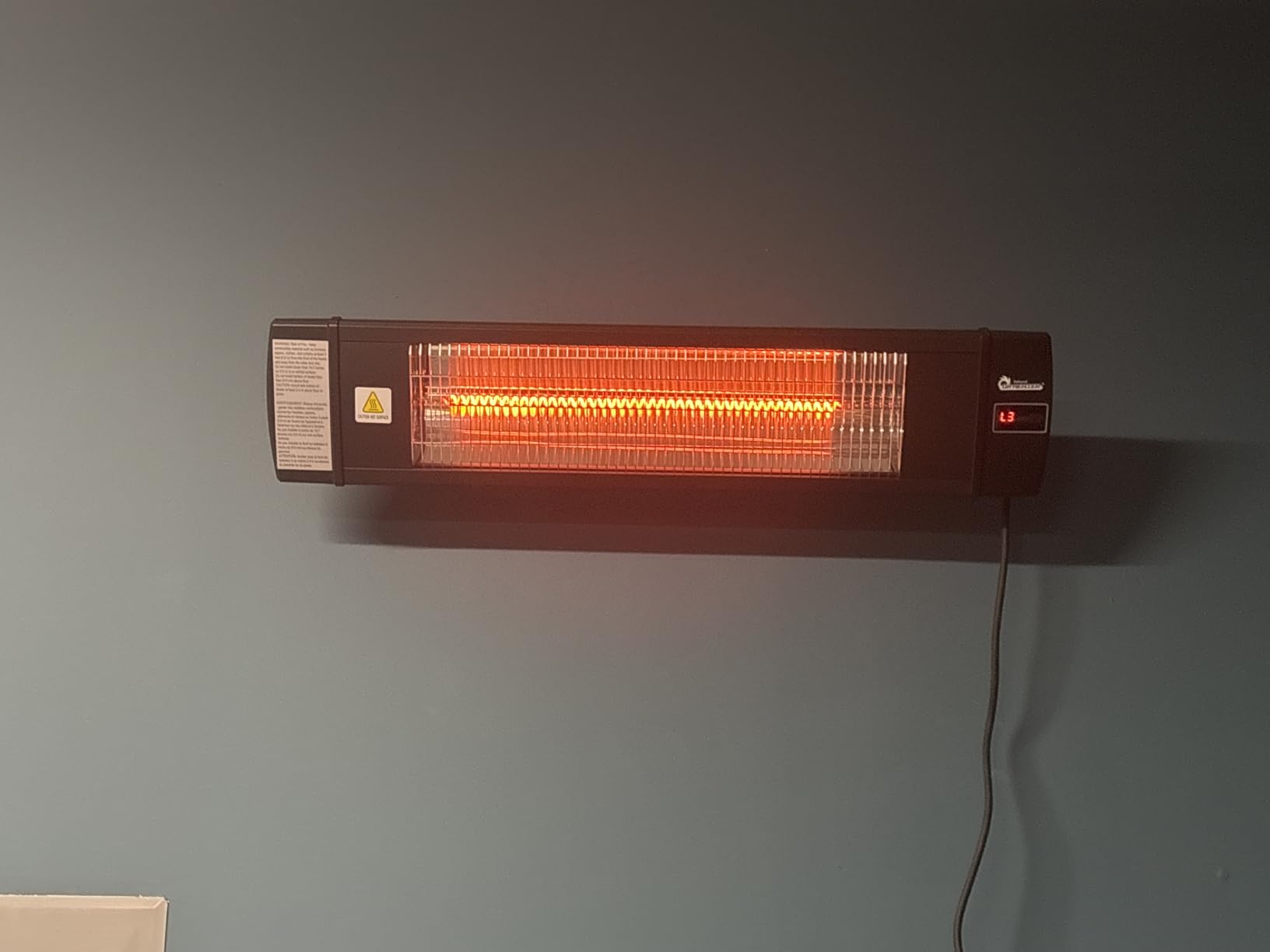 Dr Infrared Heater DR-238 Carbon Infrared Outdoor Heater for Restaurant, Patio, Backyard, Garage, and Decks, Standard, Black - Customer Photo 2