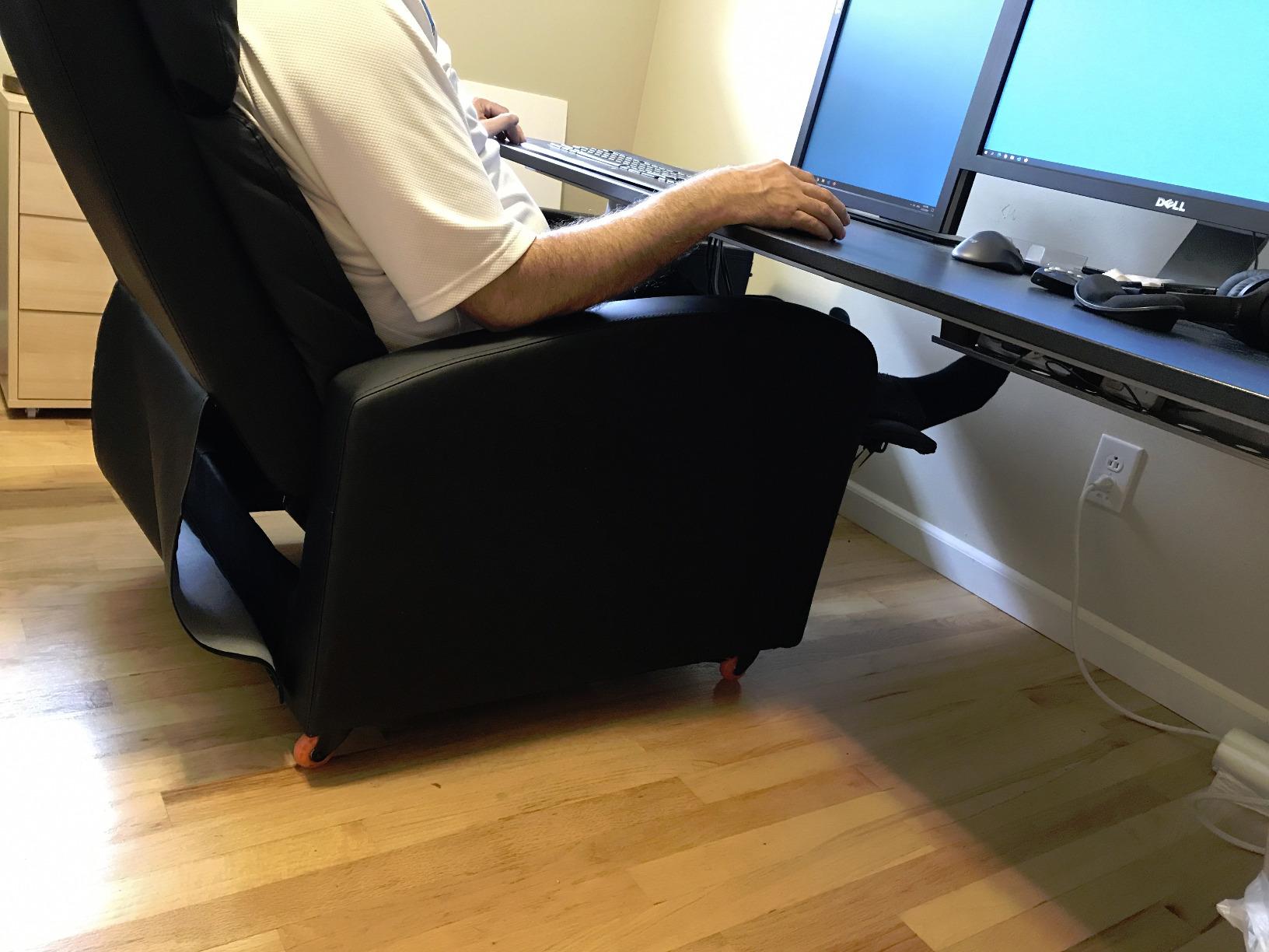 Homall Modern Recliner Chair Padded Seat Pu Leather for Living Room Single Sofa Recliner Seat Club Chair Home Theater Seating (Black) - Customer Photo 2