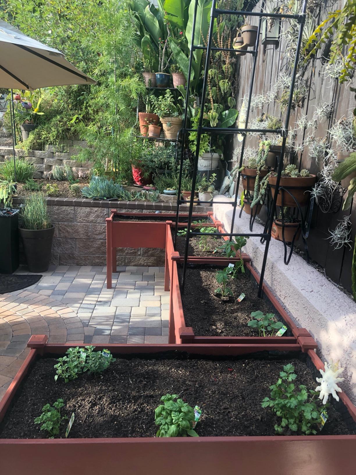 Yaheetech 1pc Raised Garden Bed 48x24x30in Elevated Wooden Horticulture Planter Box with Legs Standing Growing Bed for Gardening/Backyard/Patio/Balcony - Customer Photo 2