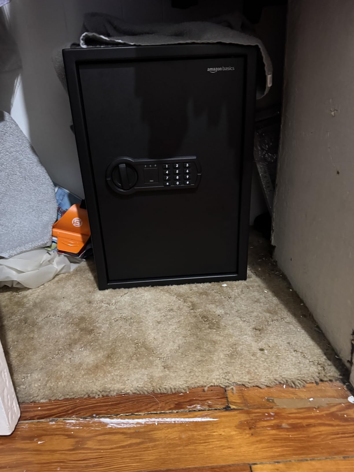 Amazon Basics Steel Home Security Electronic Safe with Programmable Keypad Lock for Documents, Jewelry, Valuables, 1.8 Cubic Feet, Black, 13.8