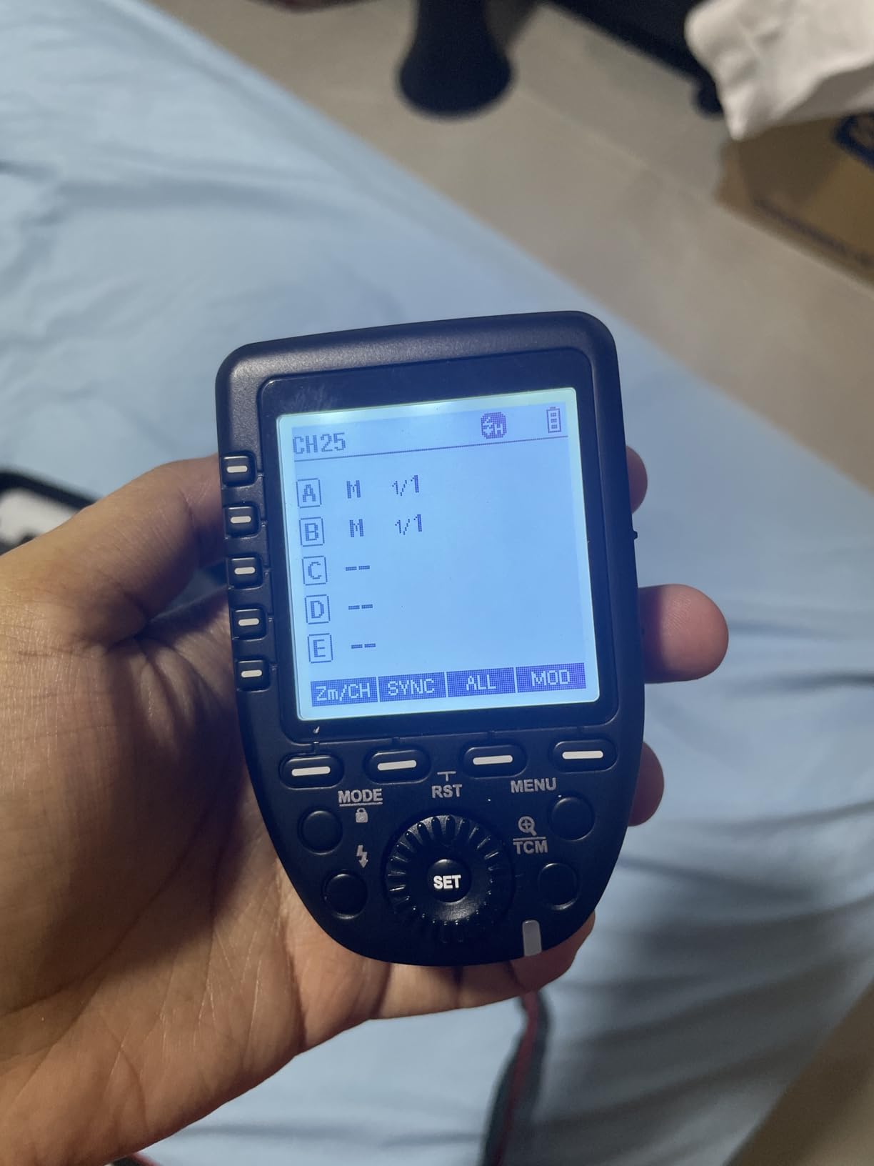 Godox XproS Xpro-S TTL Wireless Flash Trigger for Sony, 1/8000s HSS TTL-Convert-Manual Function Large Screen Slanted Design 5 Dedicated Group Buttons 11 Customizable Functions (XProS for Sony) customer photo 1